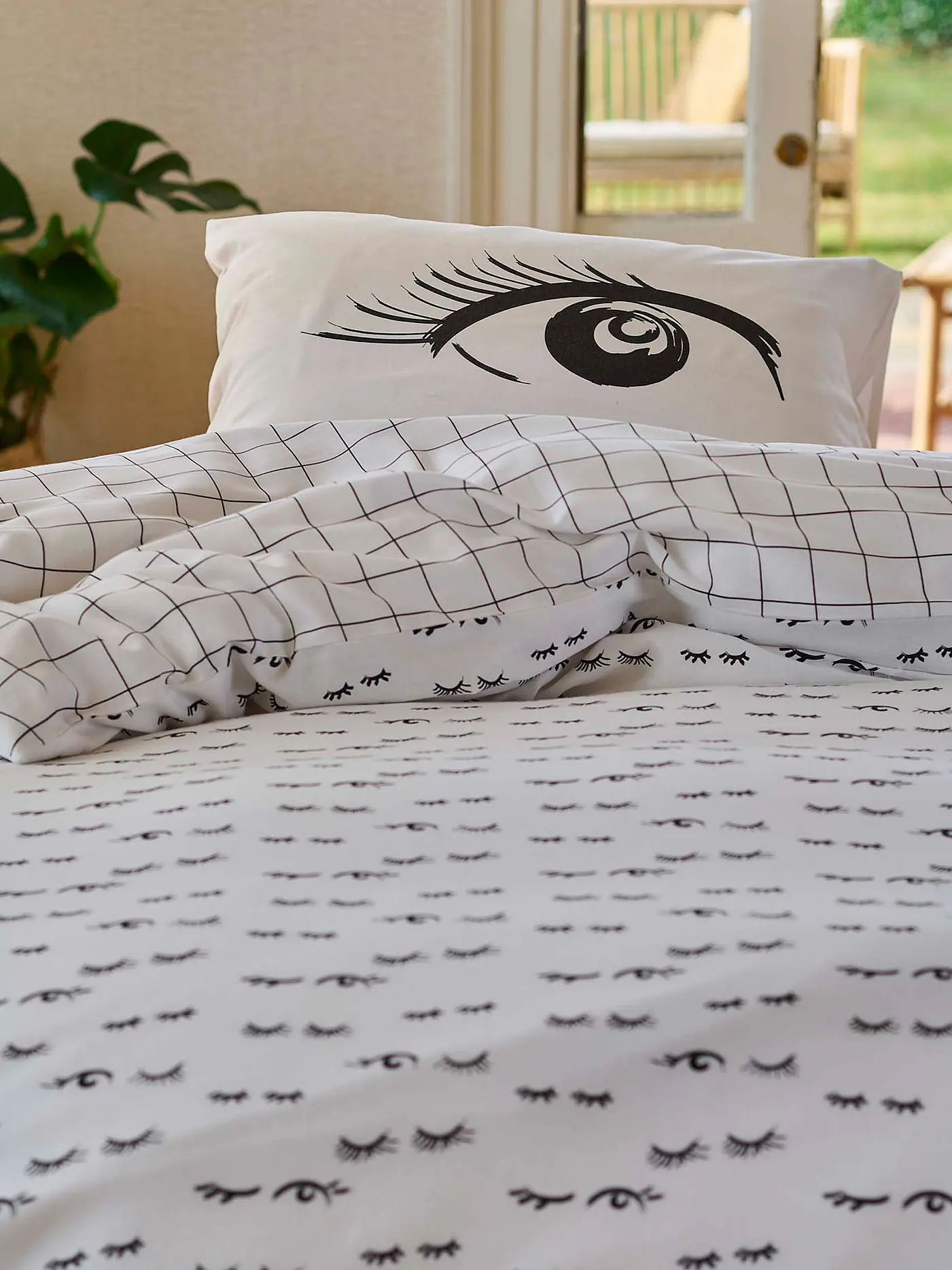 COVERS & CO | Bettwäsche Eyecatcher 70x90cm / 140x200cm  | weiss