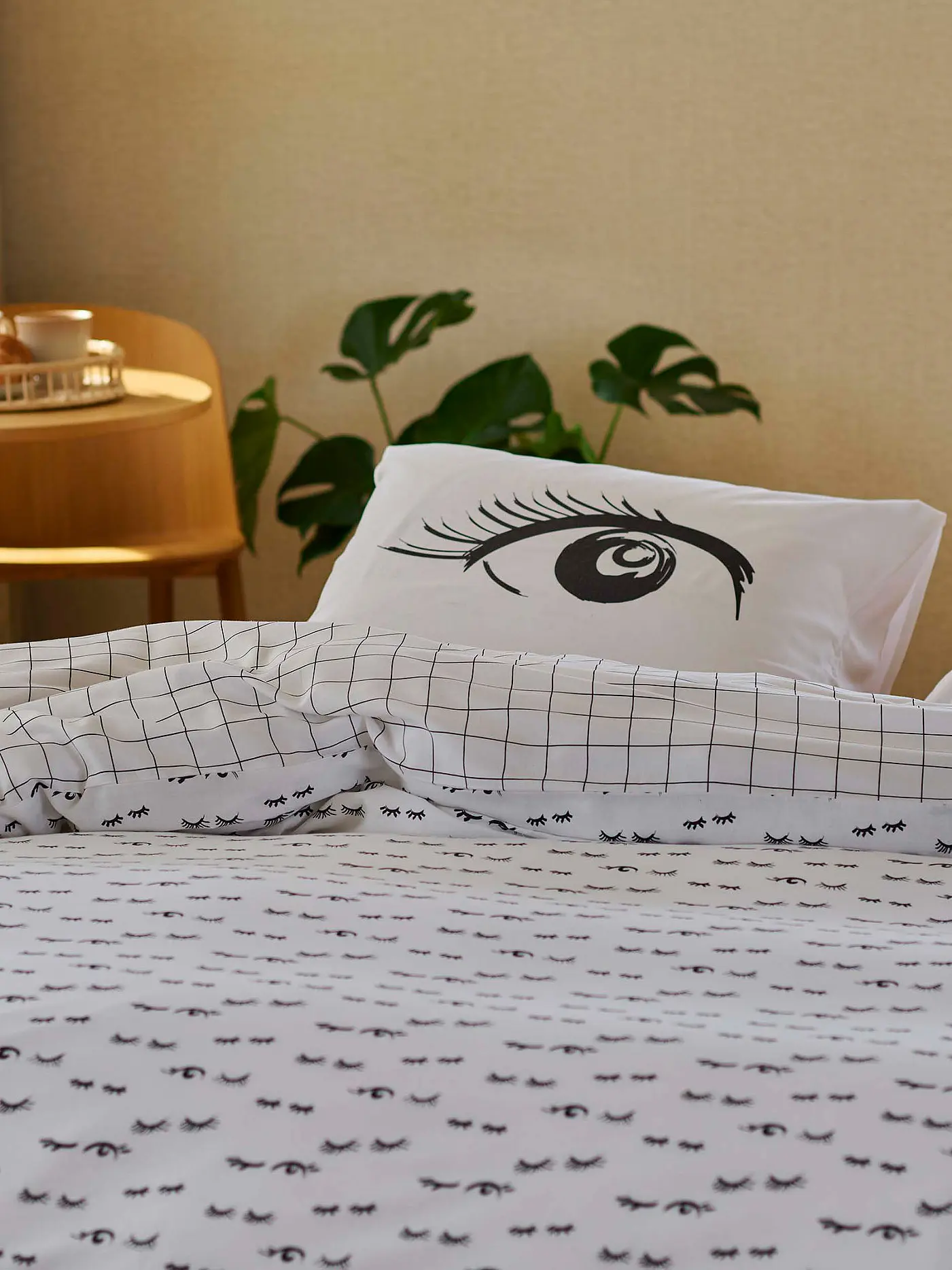 COVERS & CO | Bettwäsche Eyecatcher 70x90cm / 140x200cm  | weiss