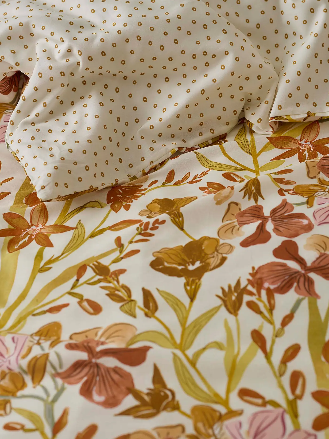 COVERS & CO | Bettwäsche Floral Fiesta 70x90cm / 140x200cm  | orange
