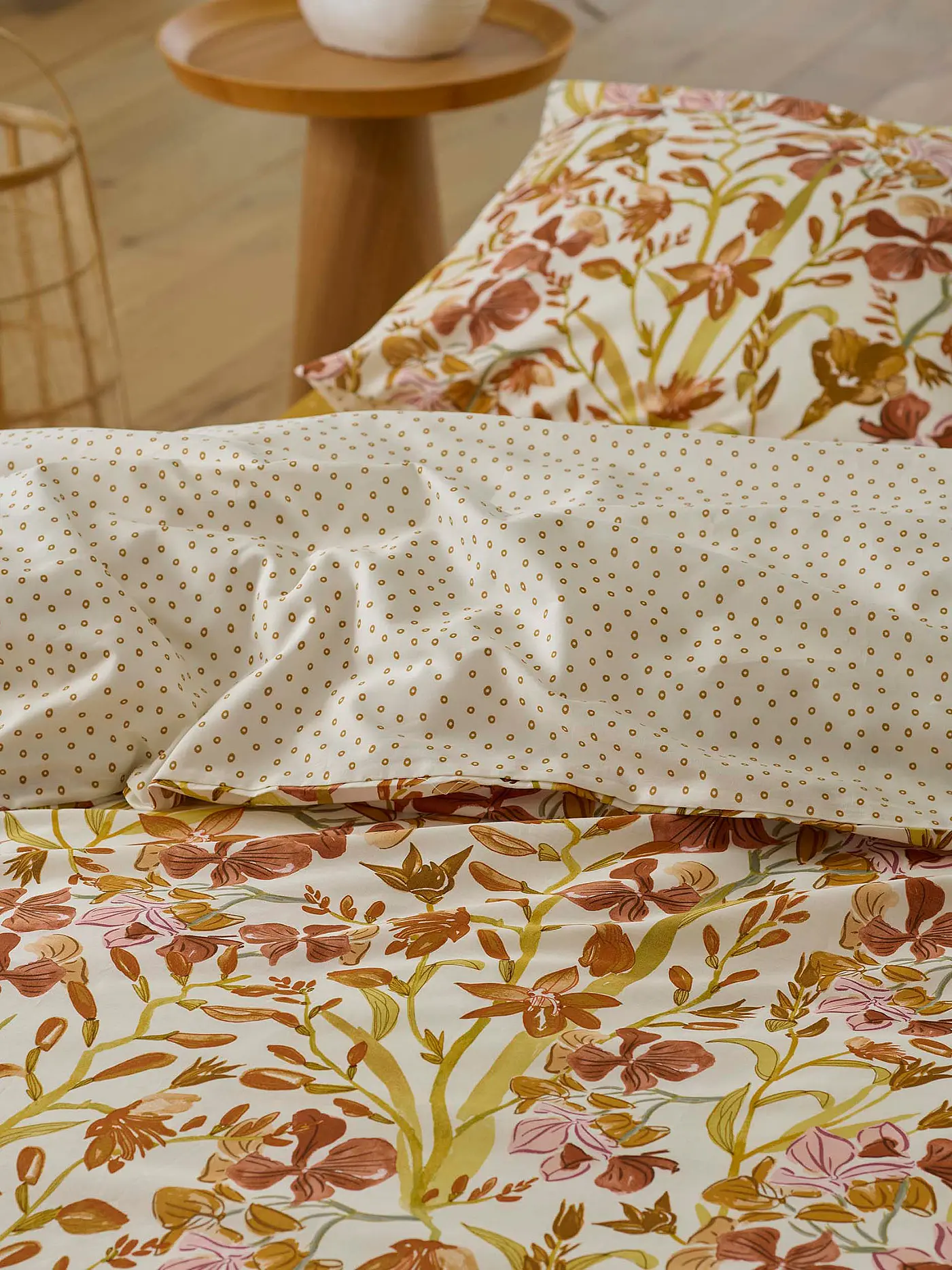 COVERS & CO | Bettwäsche Floral Fiesta 70x90cm / 140x200cm  | orange