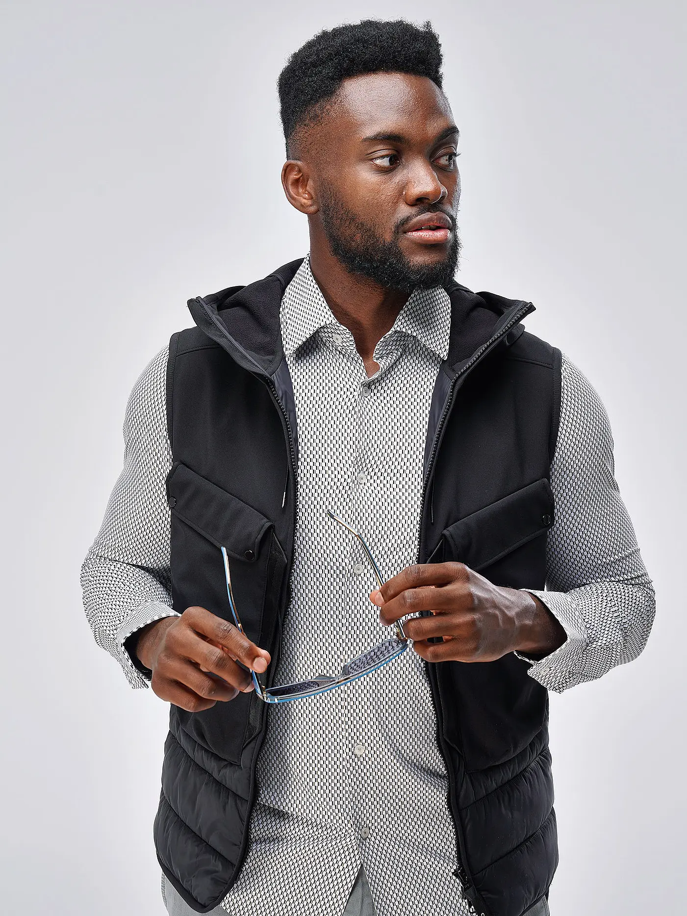 CP COMPANY | Hybridgilet | schwarz