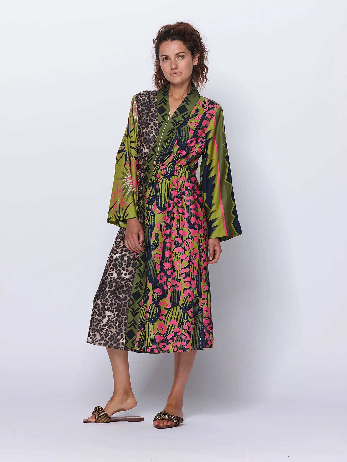DELICATELOVE | Kleid - Kimono SASA | grün