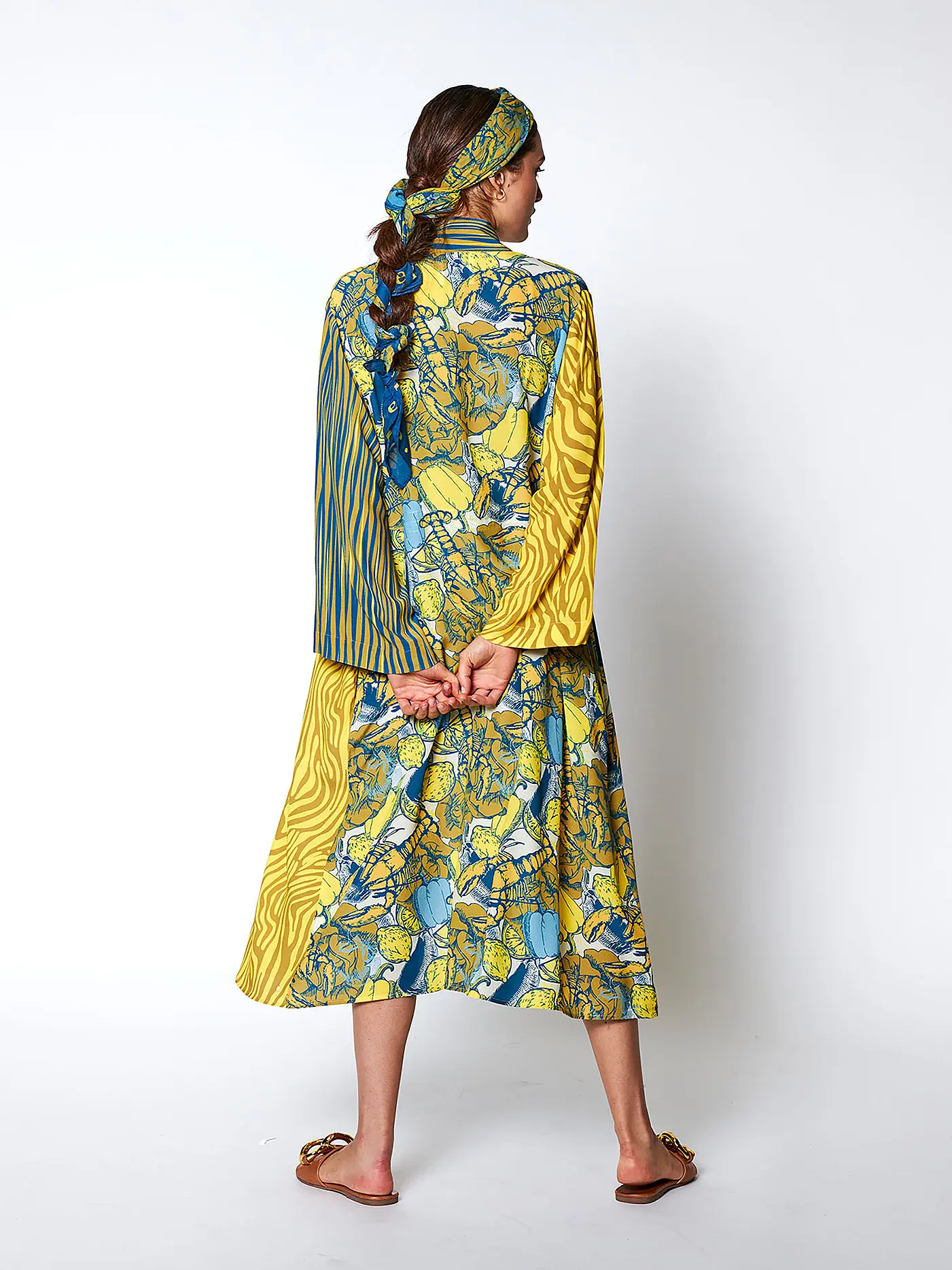DELICATELOVE | Kleid - Kimono SASA | gelb