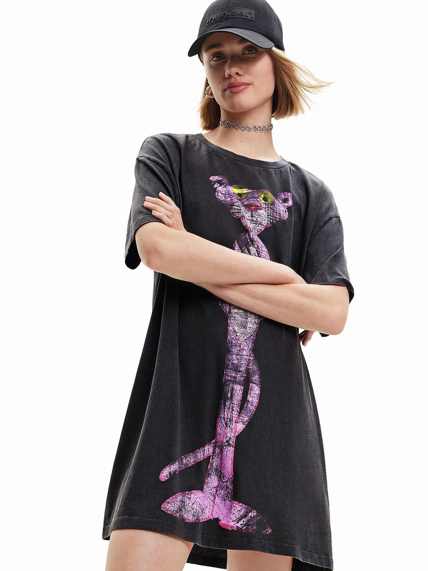 DESIGUAL | Shirtkleid | schwarz