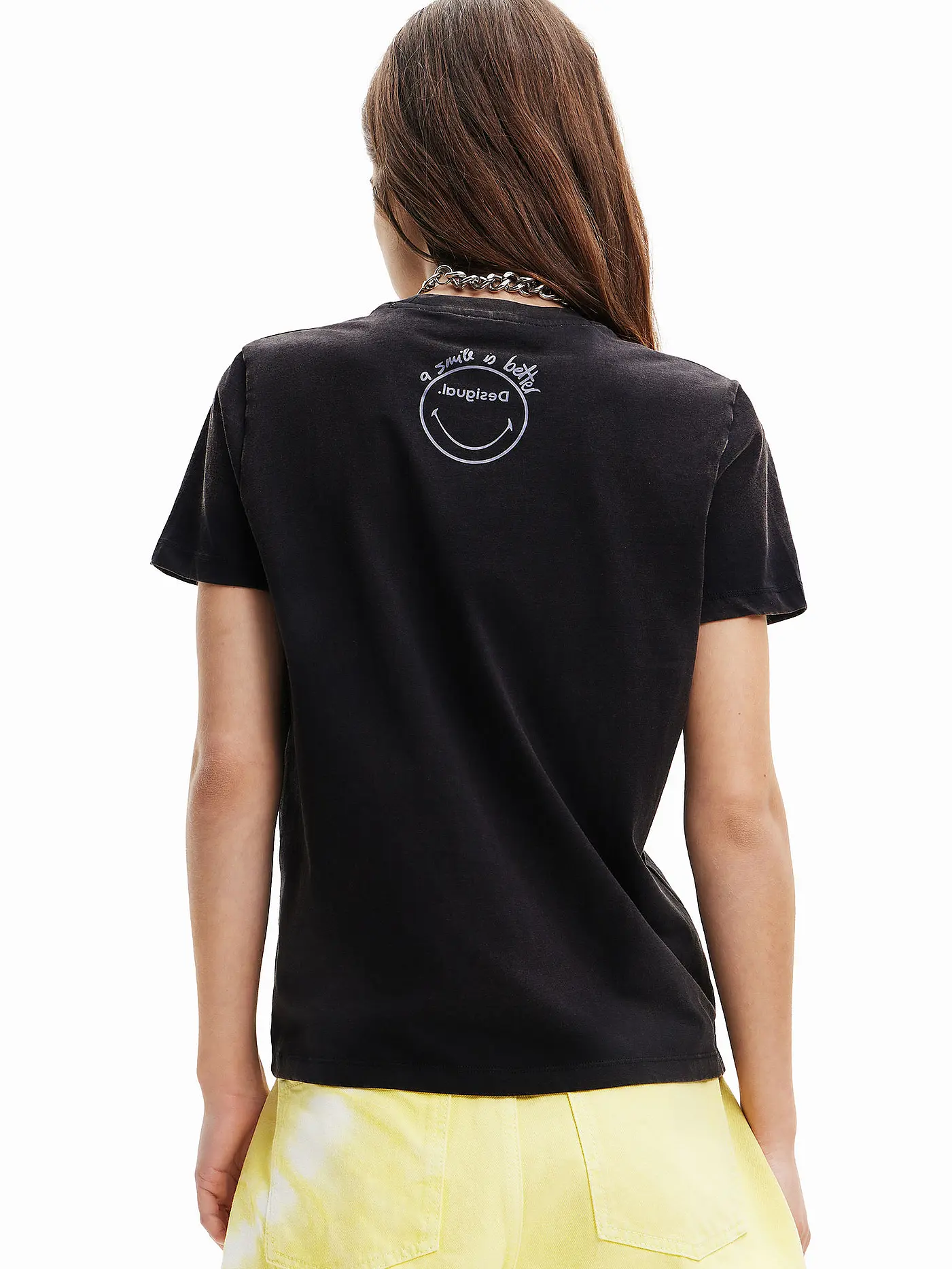 DESIGUAL | T-Shirt SMILEY | schwarz