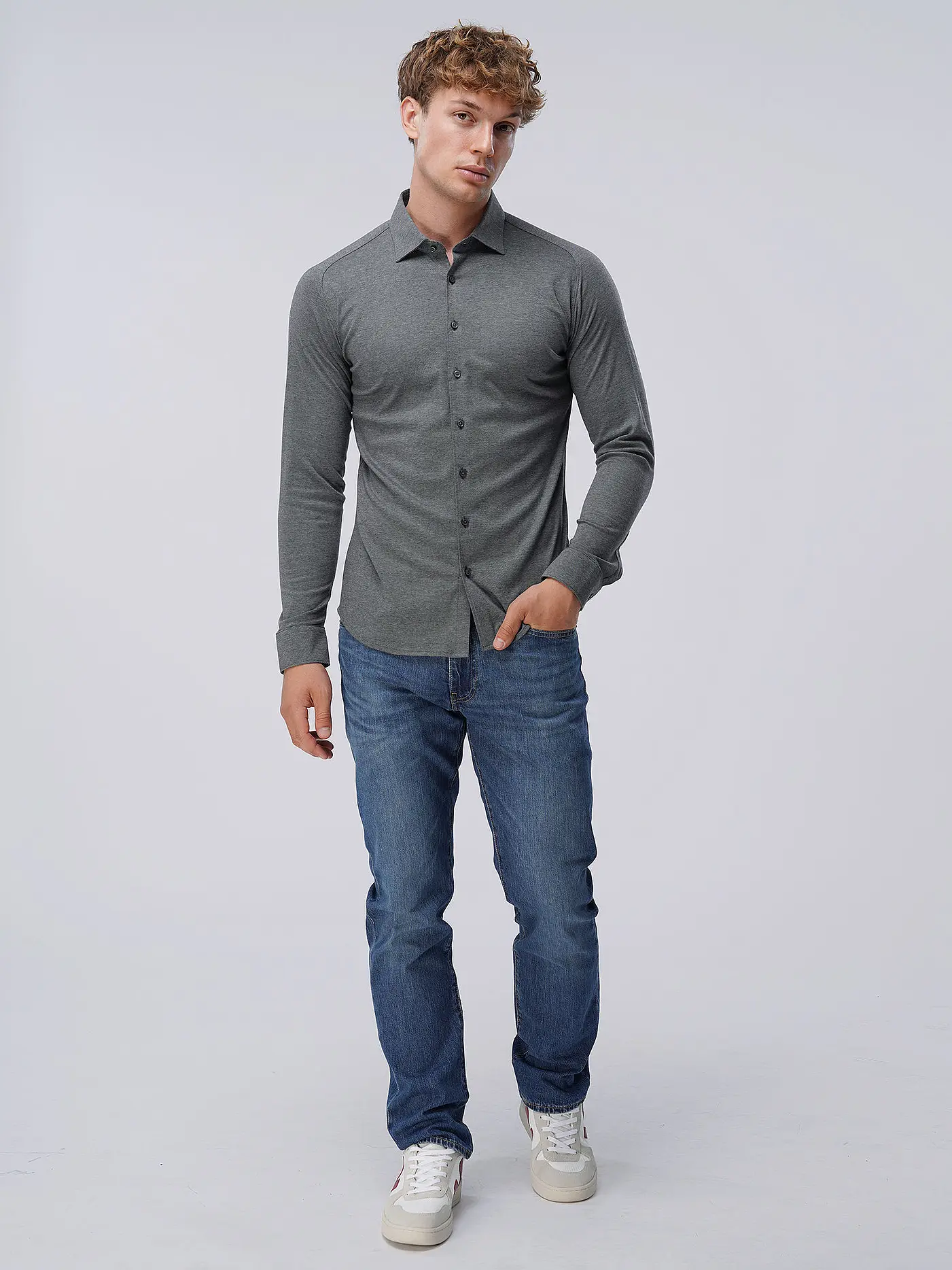 DESOTO | Jerseyhemd  | grau