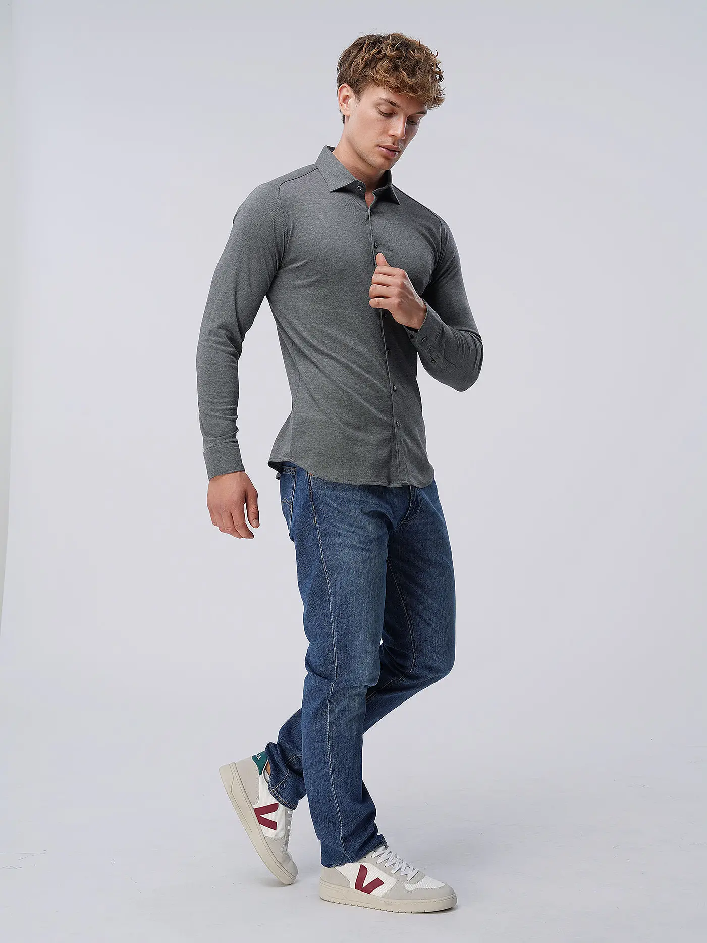 DESOTO | Jerseyhemd  | grau