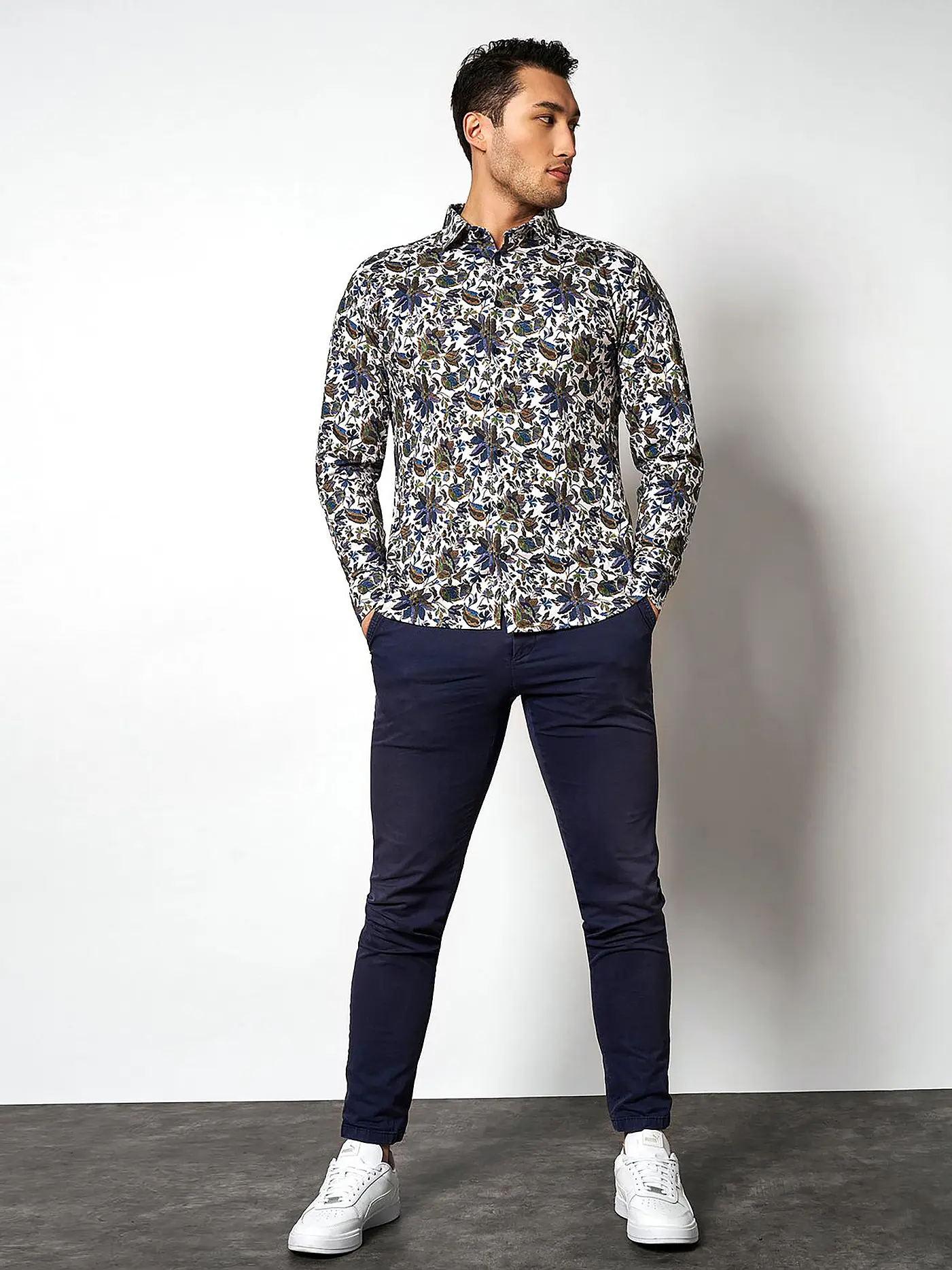 DESOTO | Jerseyhemd Slim Fit | blau