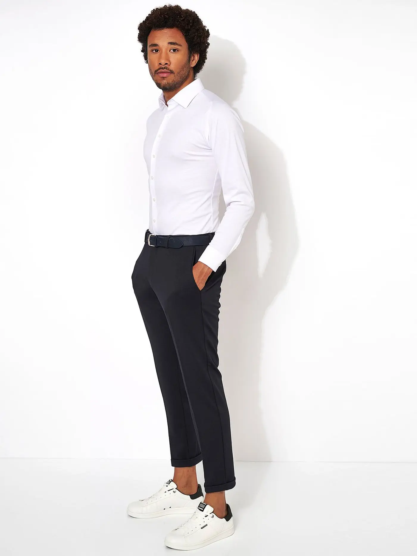 DESOTO | Jerseyhemd Slim Fit | weiss