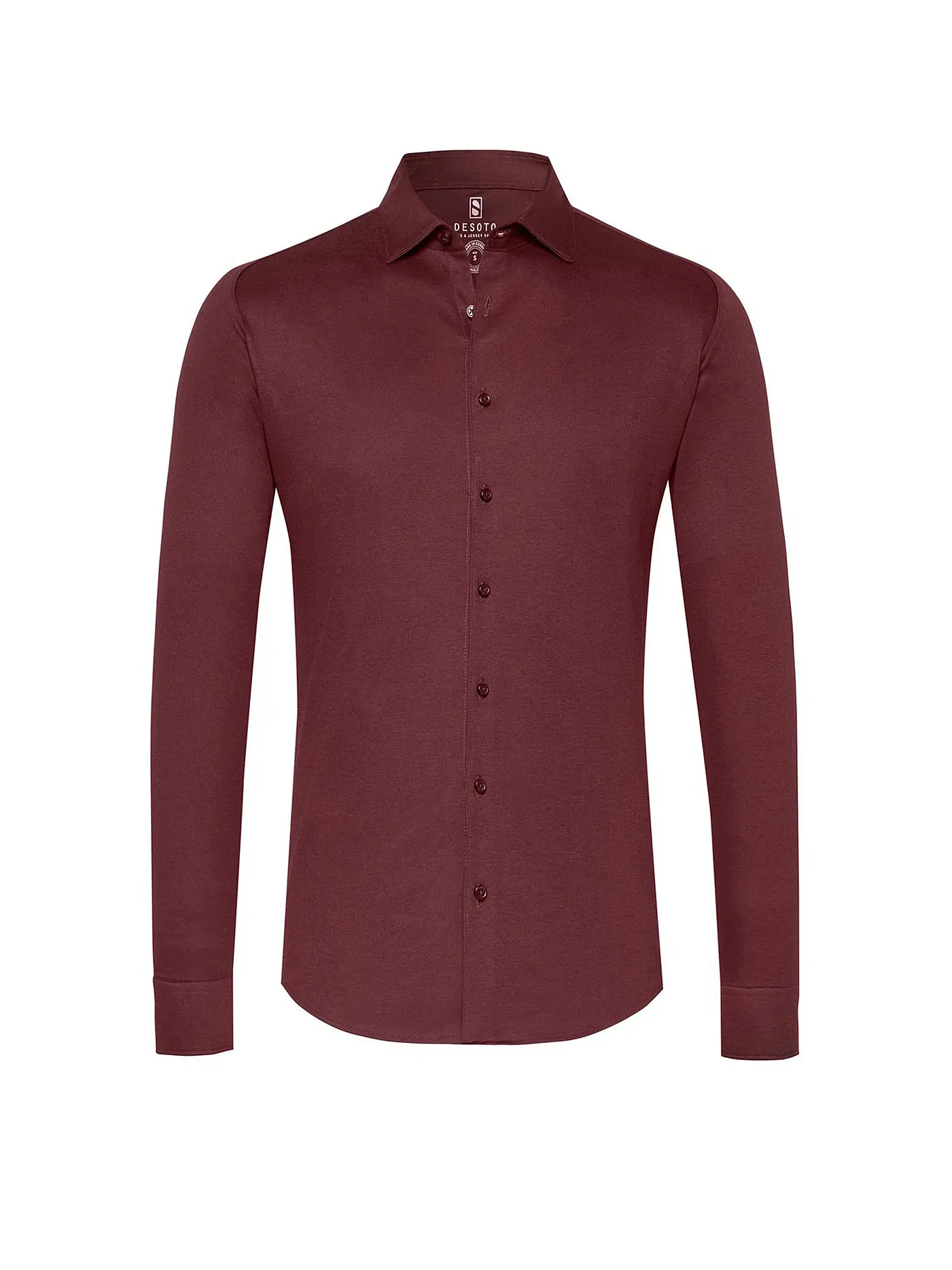 DESOTO | Jerseyhemd Slim Fit | dunkelrot