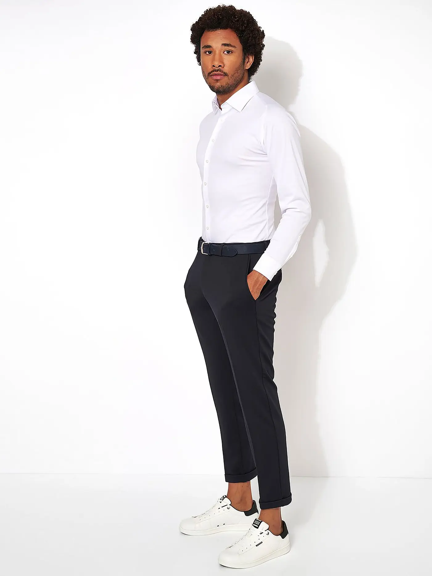 DESOTO | Jerseyhemd Slim Fit | weiss