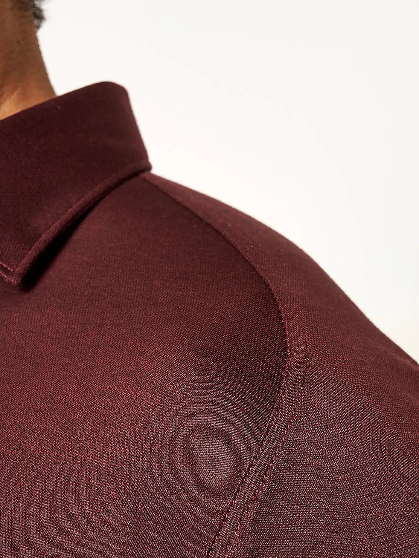 DESOTO | Jerseyhemd Slim Fit | dunkelrot