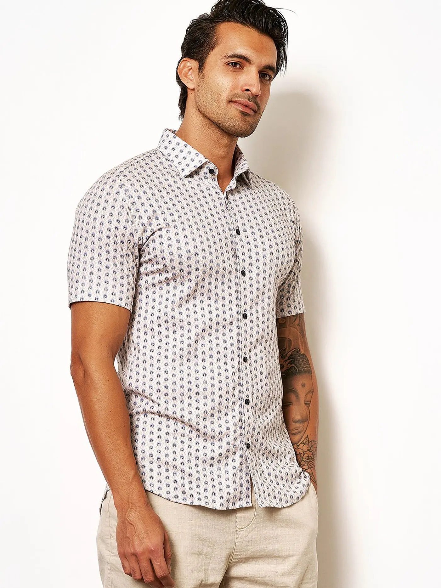 DESOTO | Jerseyhemd | beige