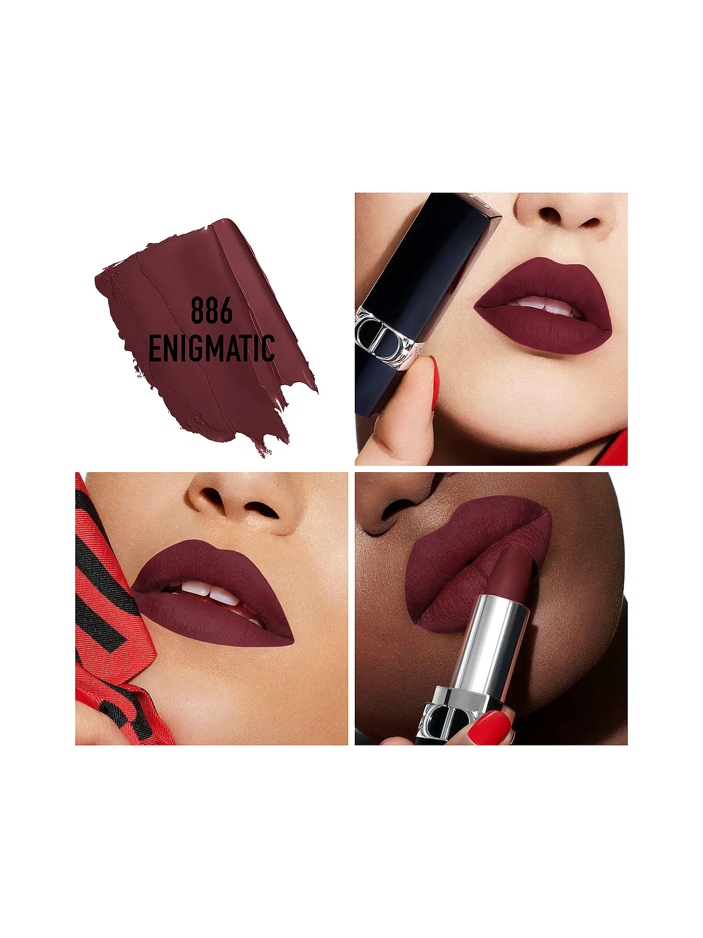 DIOR | Rouge Dior Velvet Lippenstift ( 886 Enigmatic )  | rot