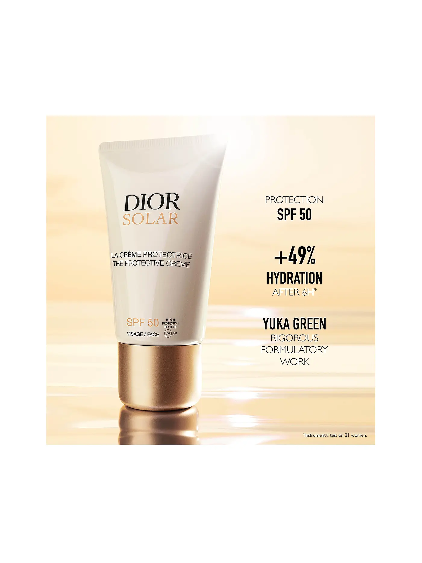 DIOR | Sonnenpflege - Dior Solar La Crème Protectrice Visage SPF 30 50ml | keine Farbe