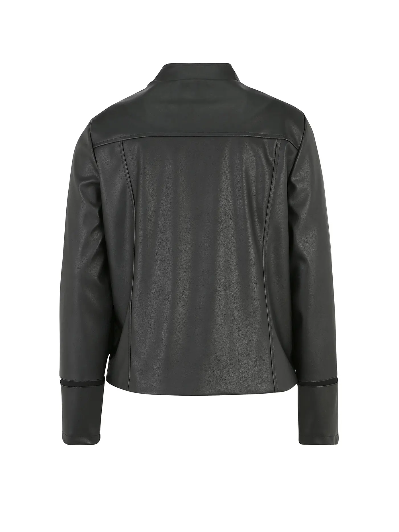 DORIS STREICH | Blazer in Lederoptik | schwarz