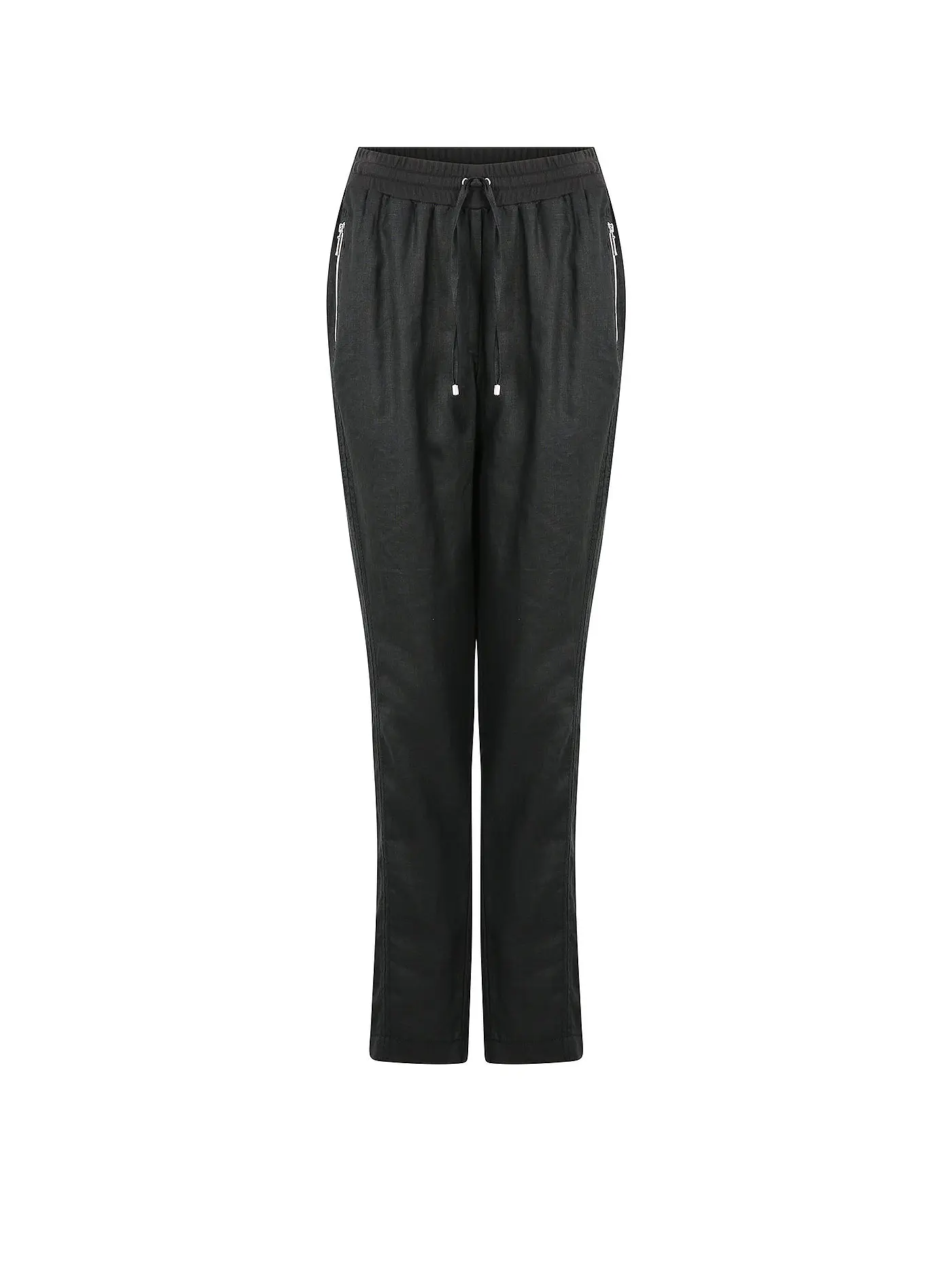 DORIS STREICH | Leinenhose Jogging Fit | schwarz