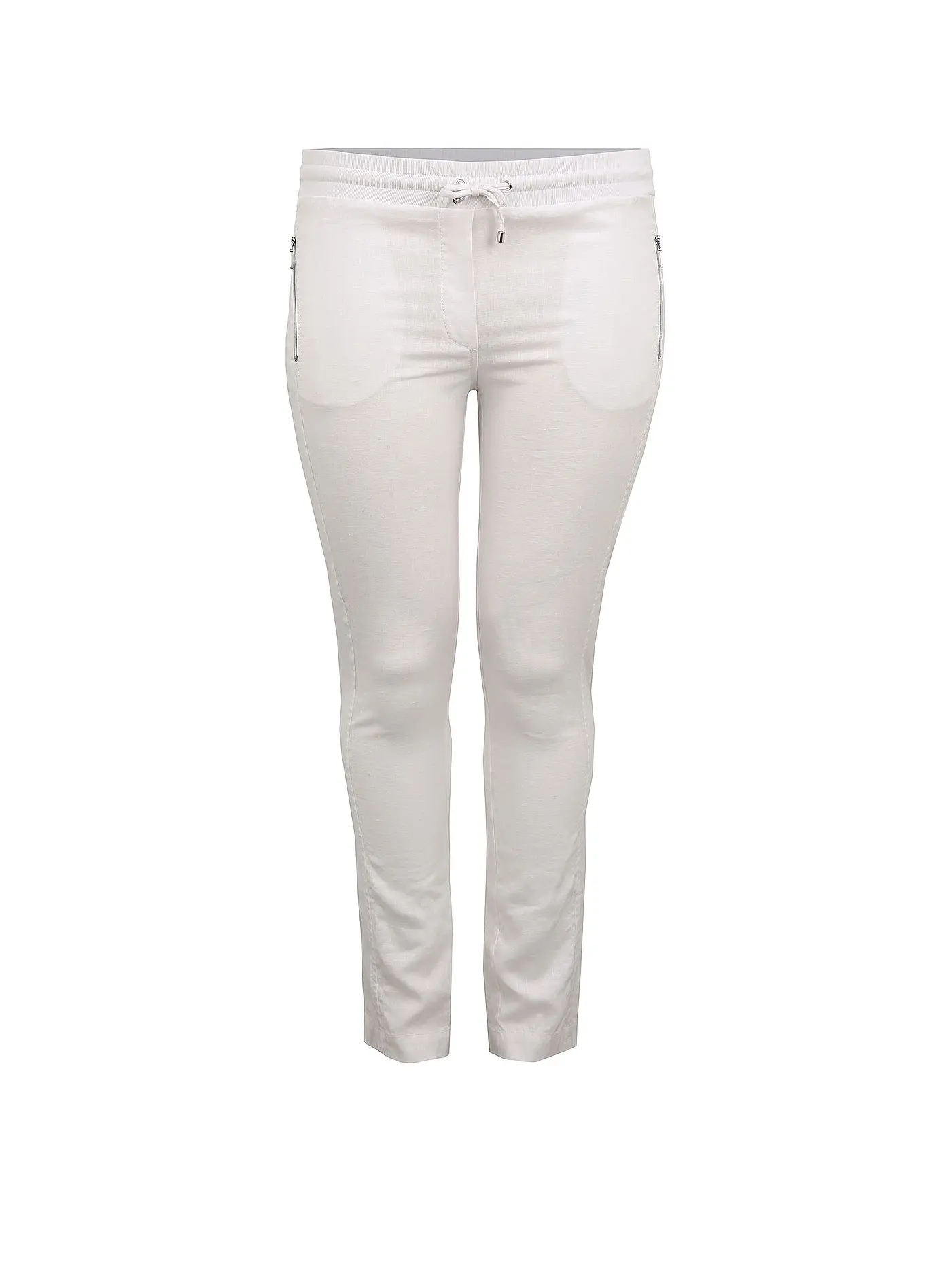 DORIS STREICH | Leinenhose Jogging Fit | weiss