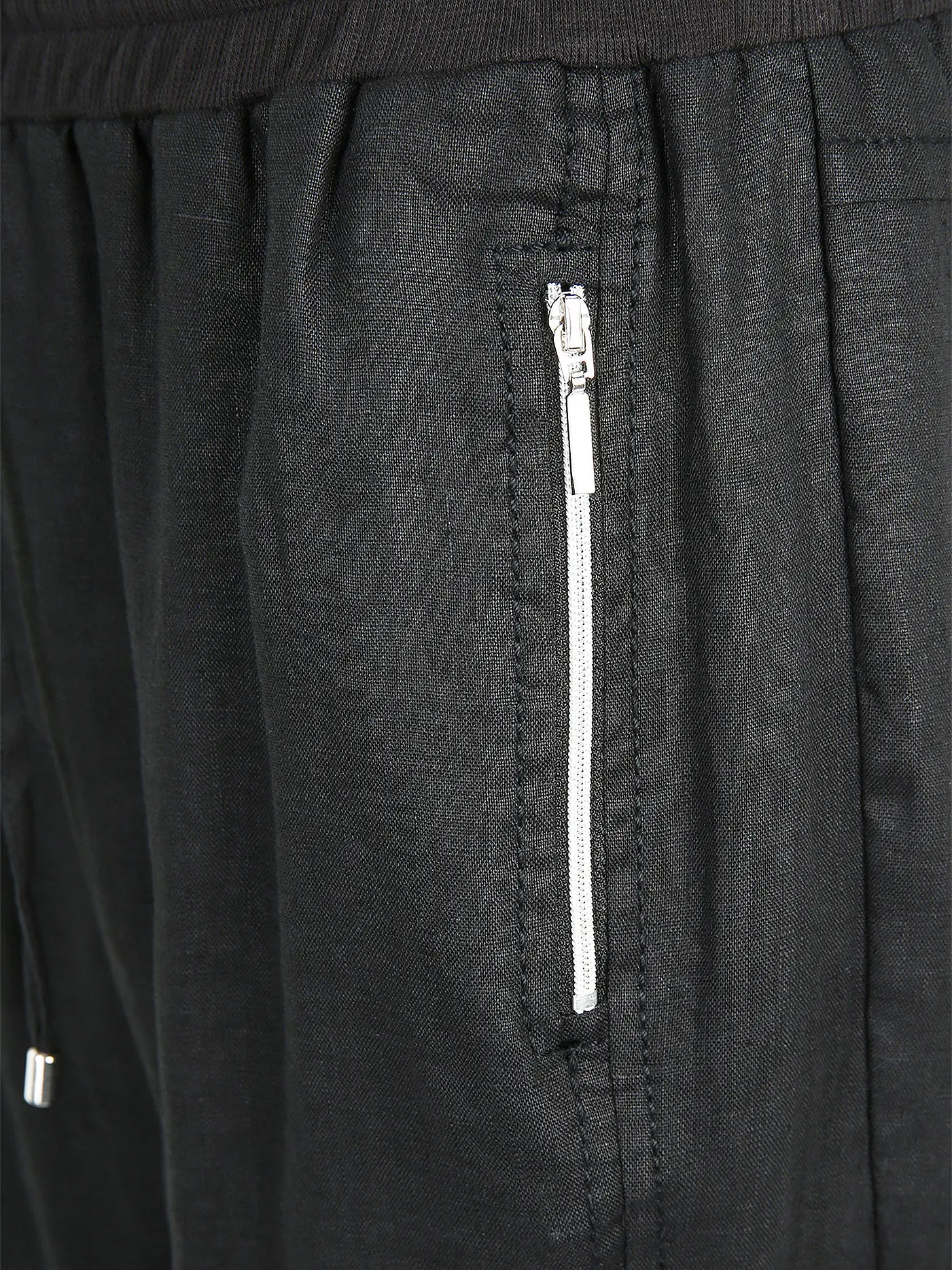 DORIS STREICH | Leinenhose Jogging Fit | schwarz