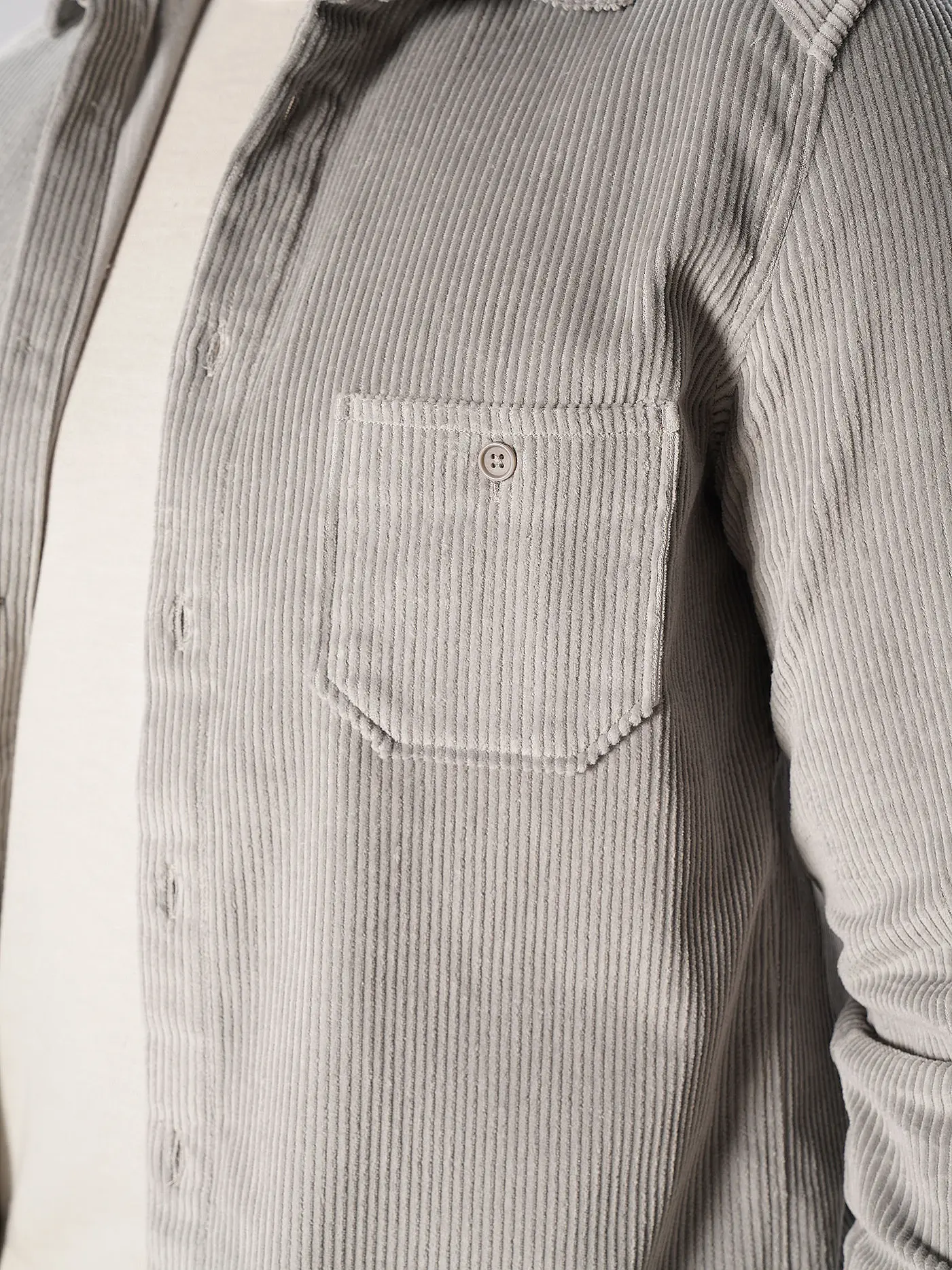 DRYKORN | Cordhemd - Overshirt LAREMTO | grau