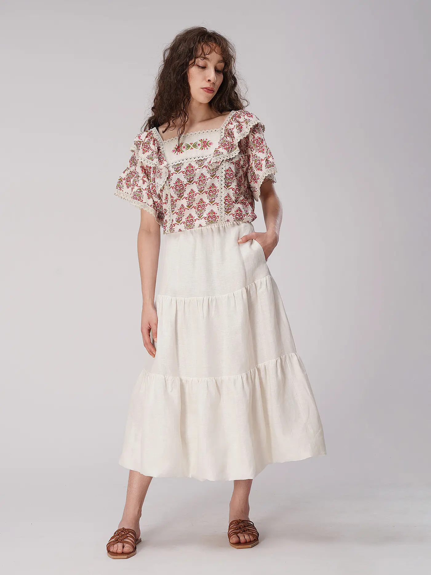 DRYKORN | Leinenrock SOSANA | creme