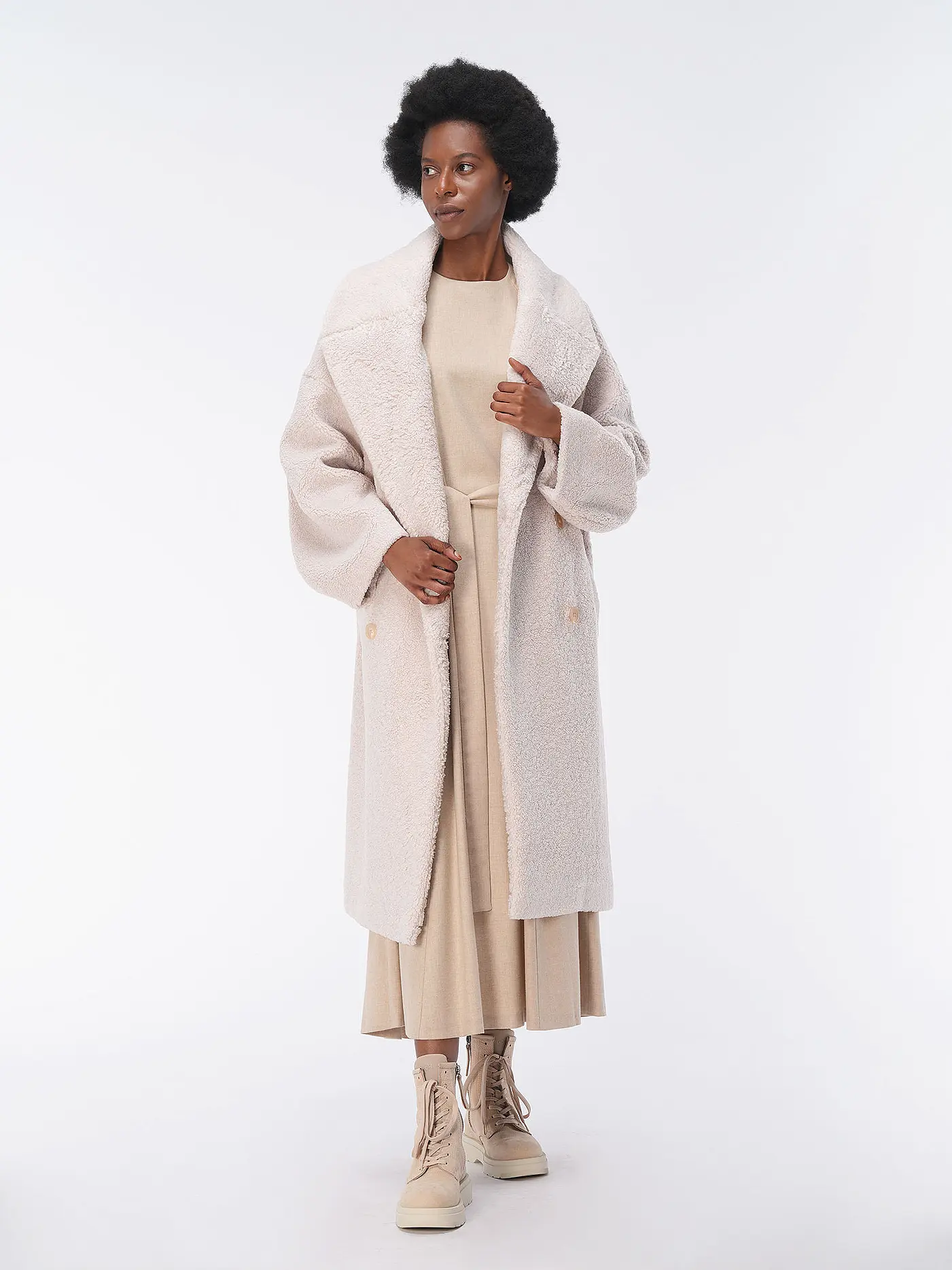 DRYKORN | Midikleid KAROYA | beige