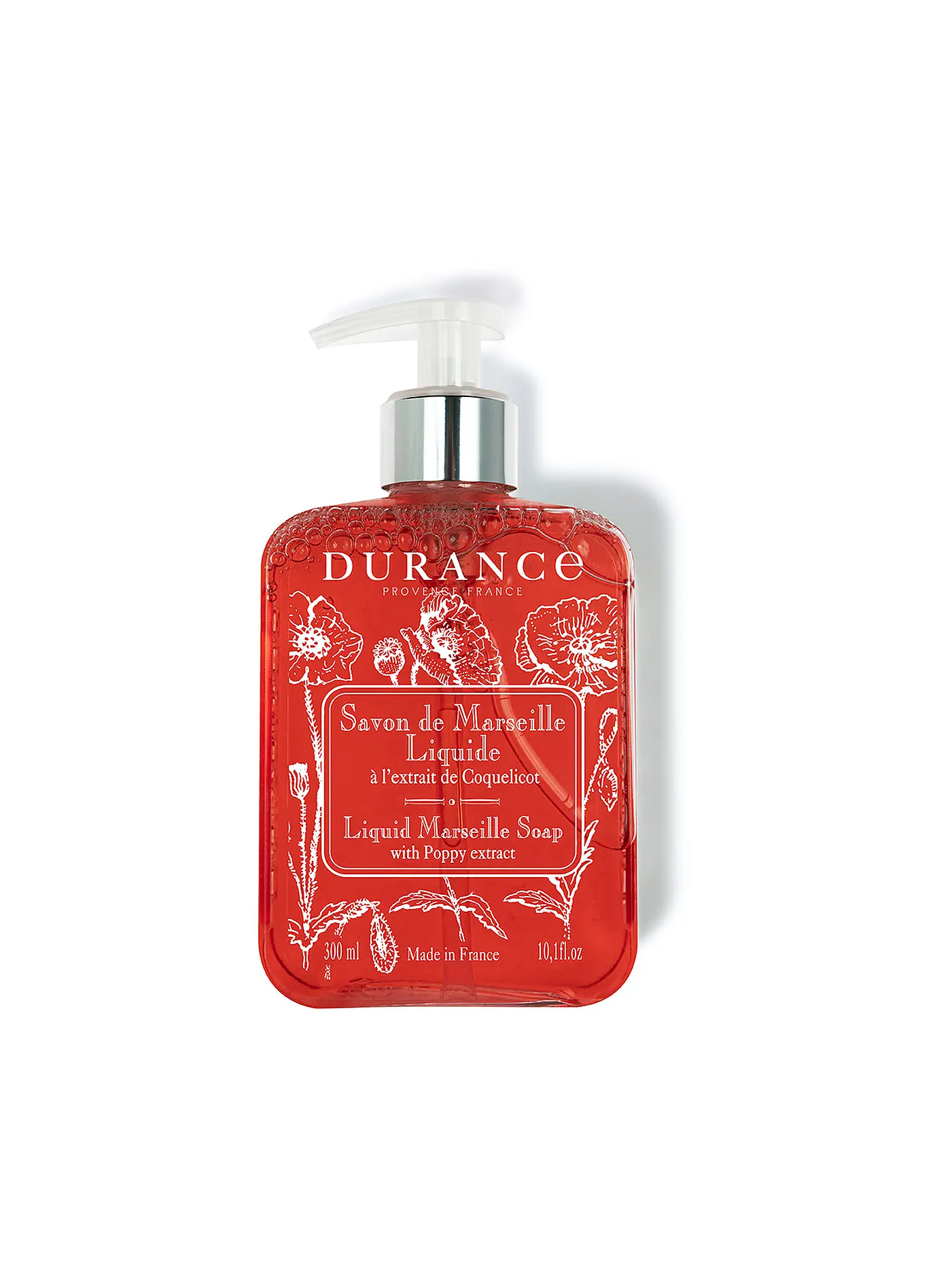 DURANCE | Marseiller Flüssigseife Mohn 300ml | rot