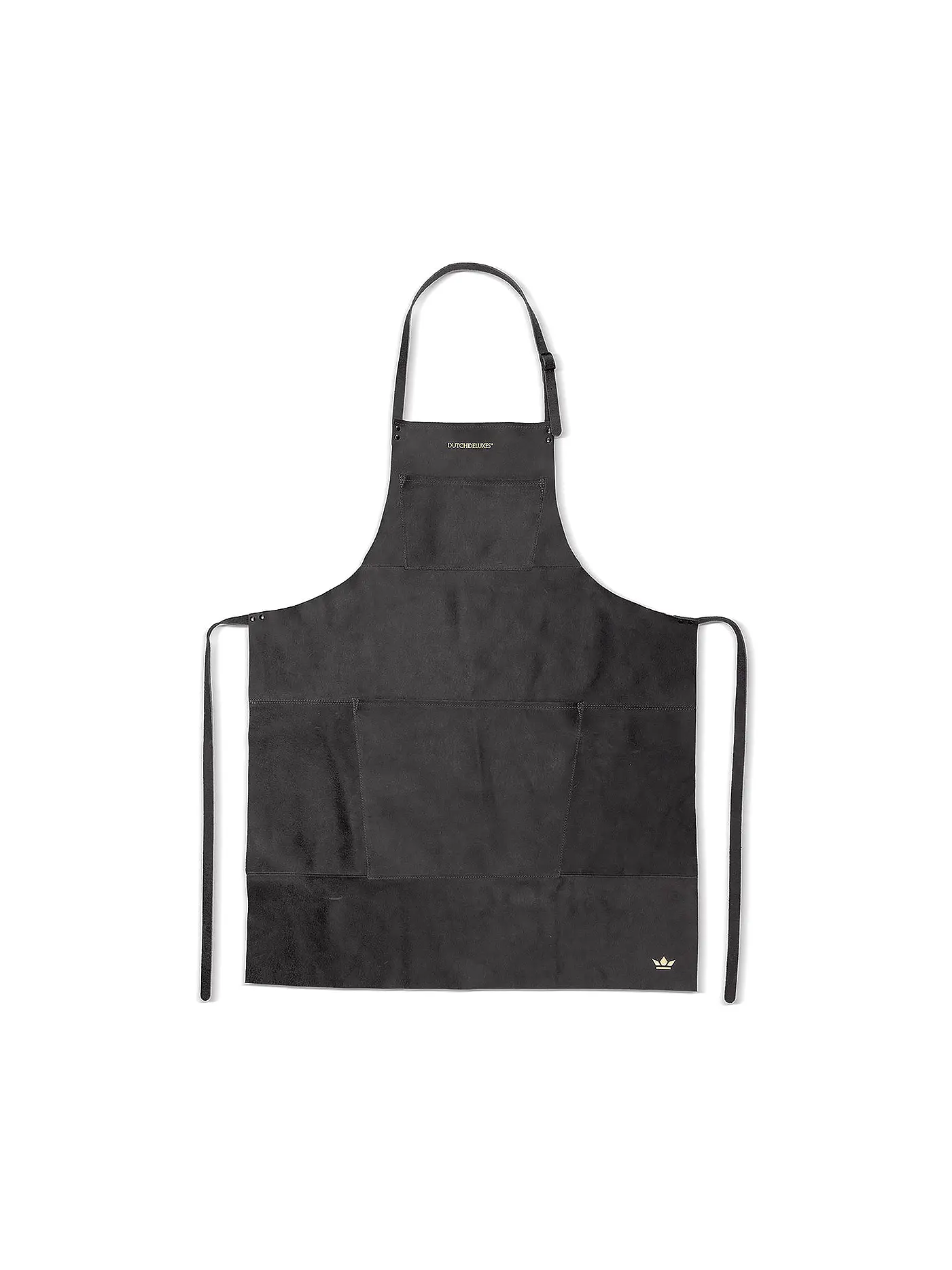 DUTCH DE LUXE | Leder Schürze - Vintage Schwarz | schwarz