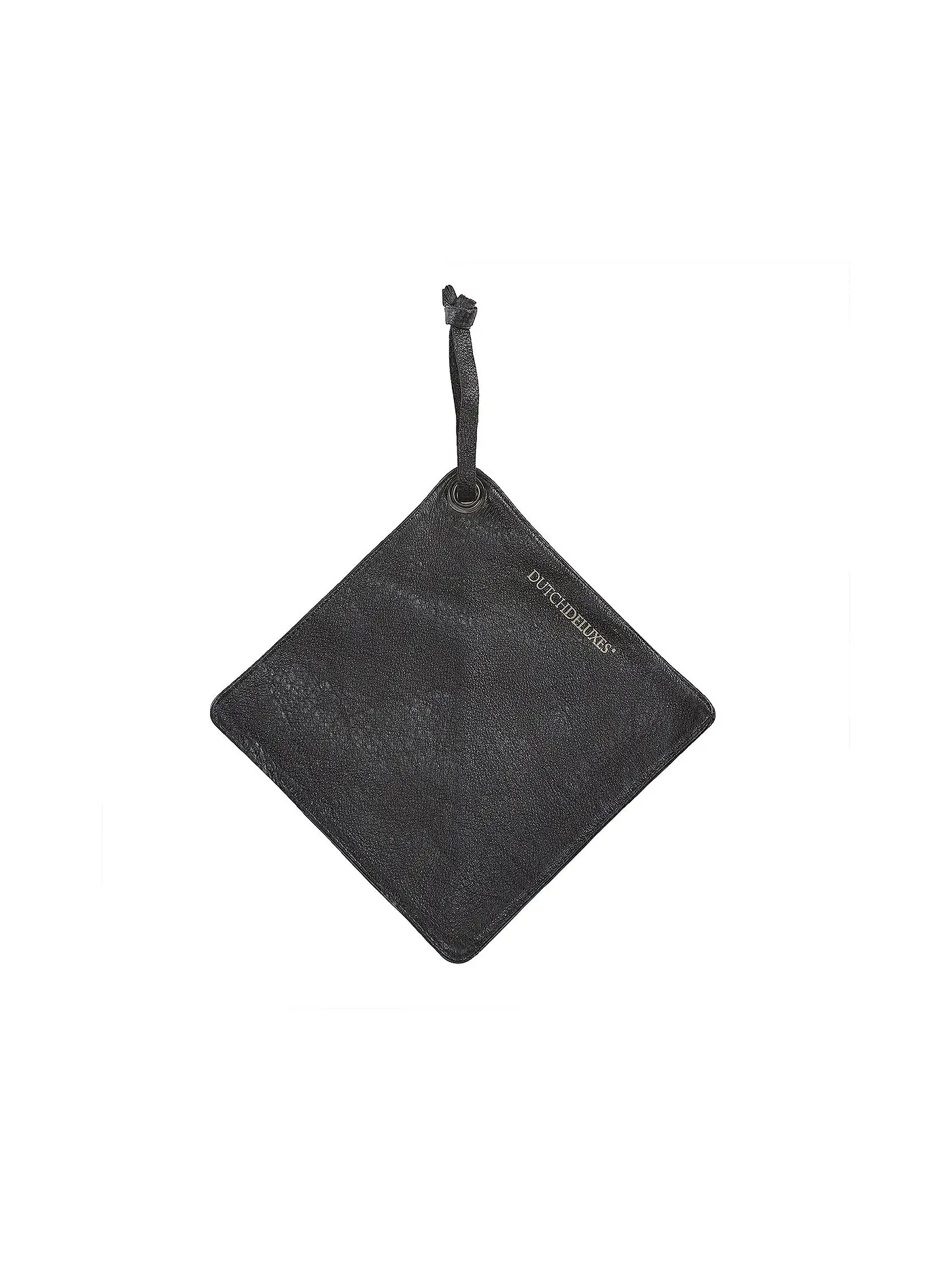 DUTCH DE LUXE | Leder Topflappen 20x20cm Vintage Grey | grau