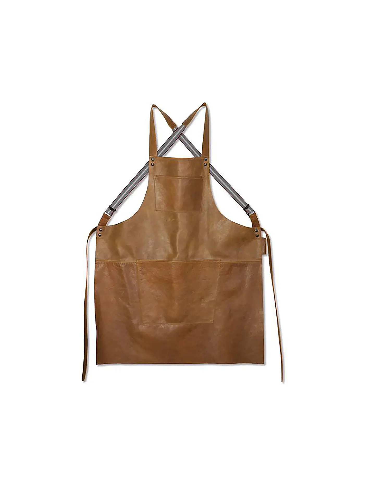 DUTCH DE LUXE | Lederschürze Suspender Vintage Braun | camel