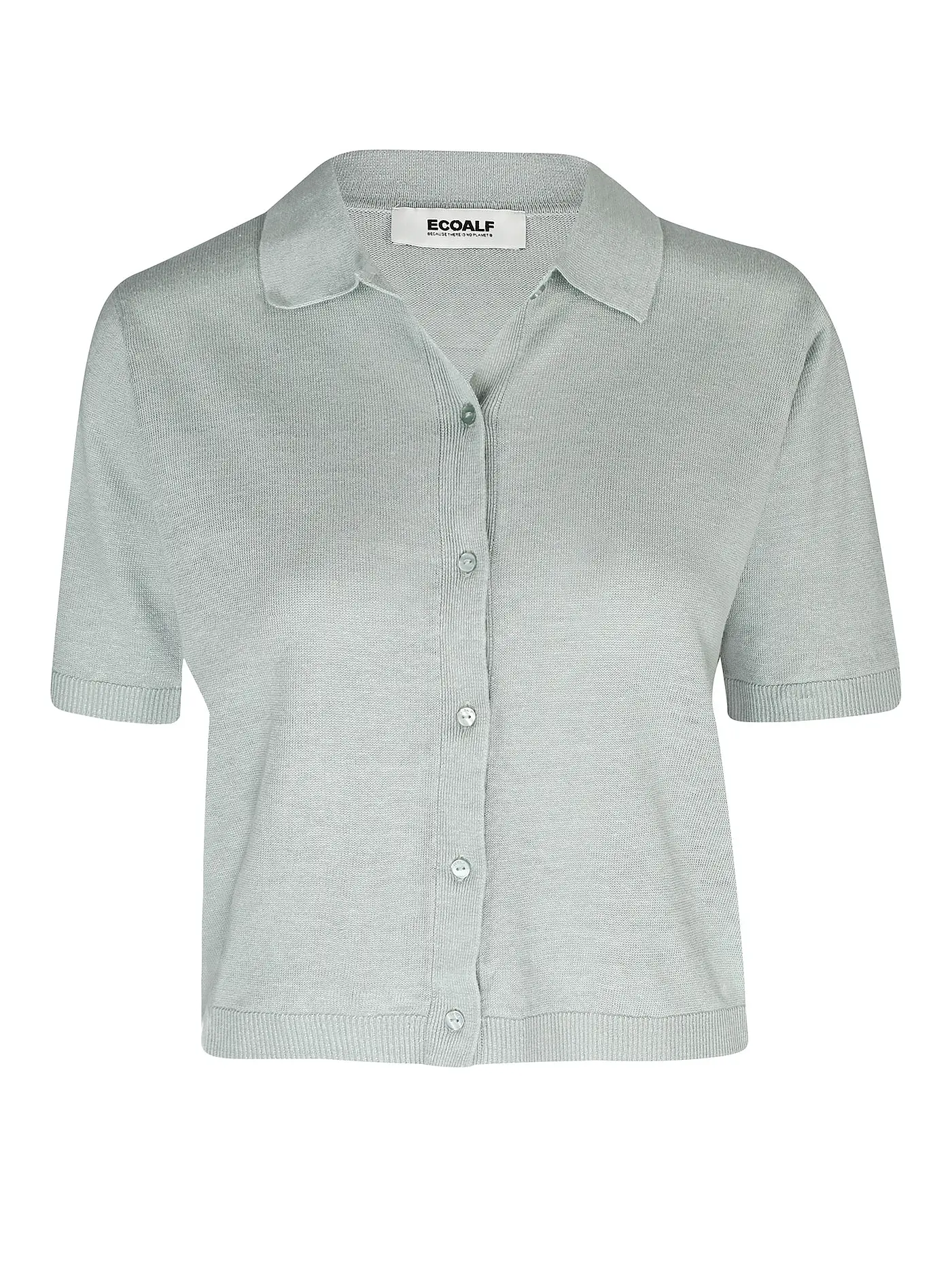 ECOALF |  Leinen Stickjacke JUNIPERALF | hellgrau