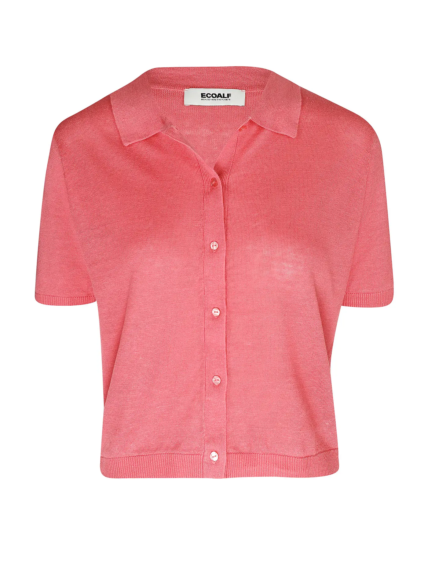 ECOALF | Leinen Strickjacke JUNIPERALF | pink
