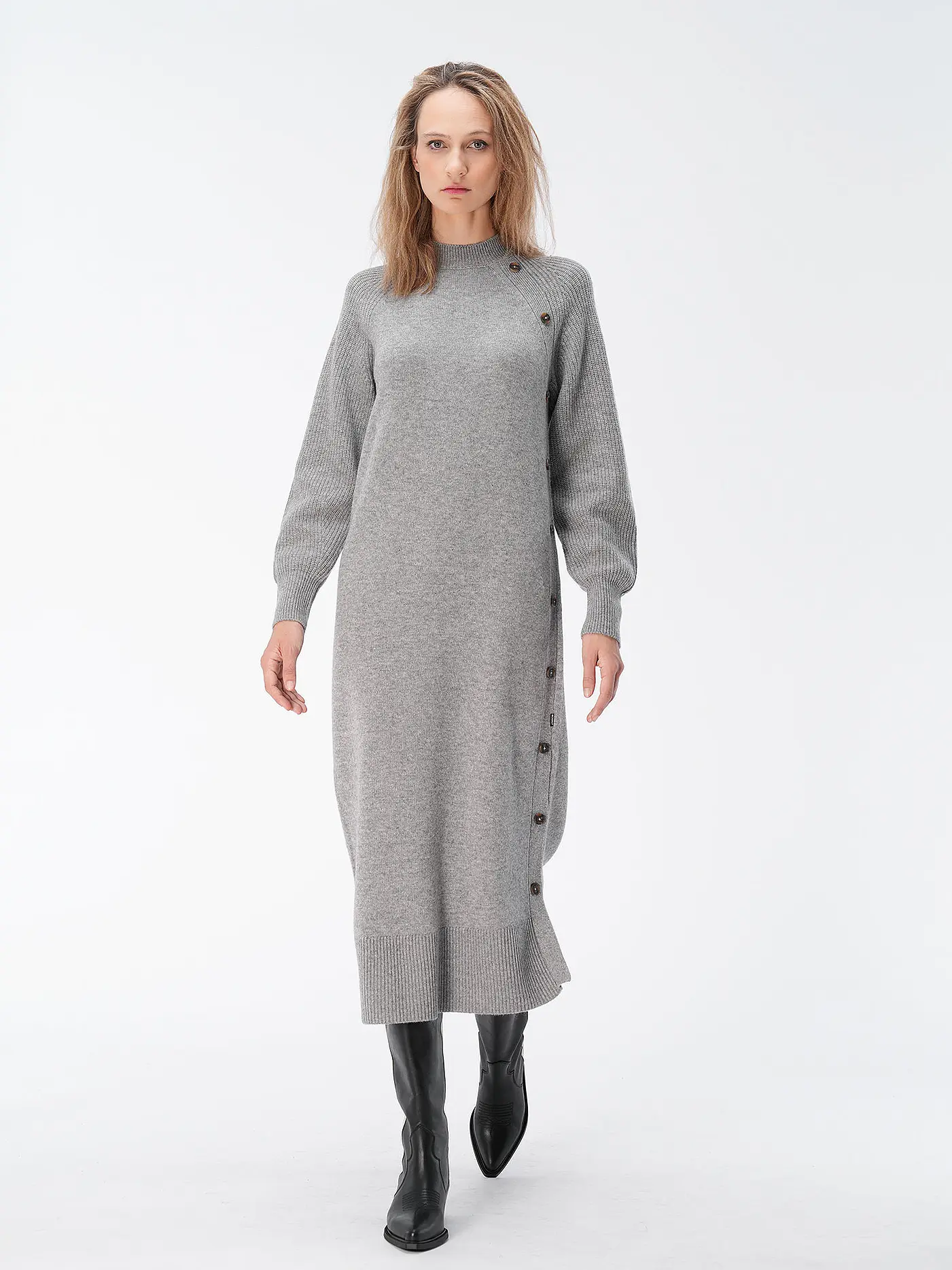 ECOALF | Midikleid TEJOALF | hellgrau