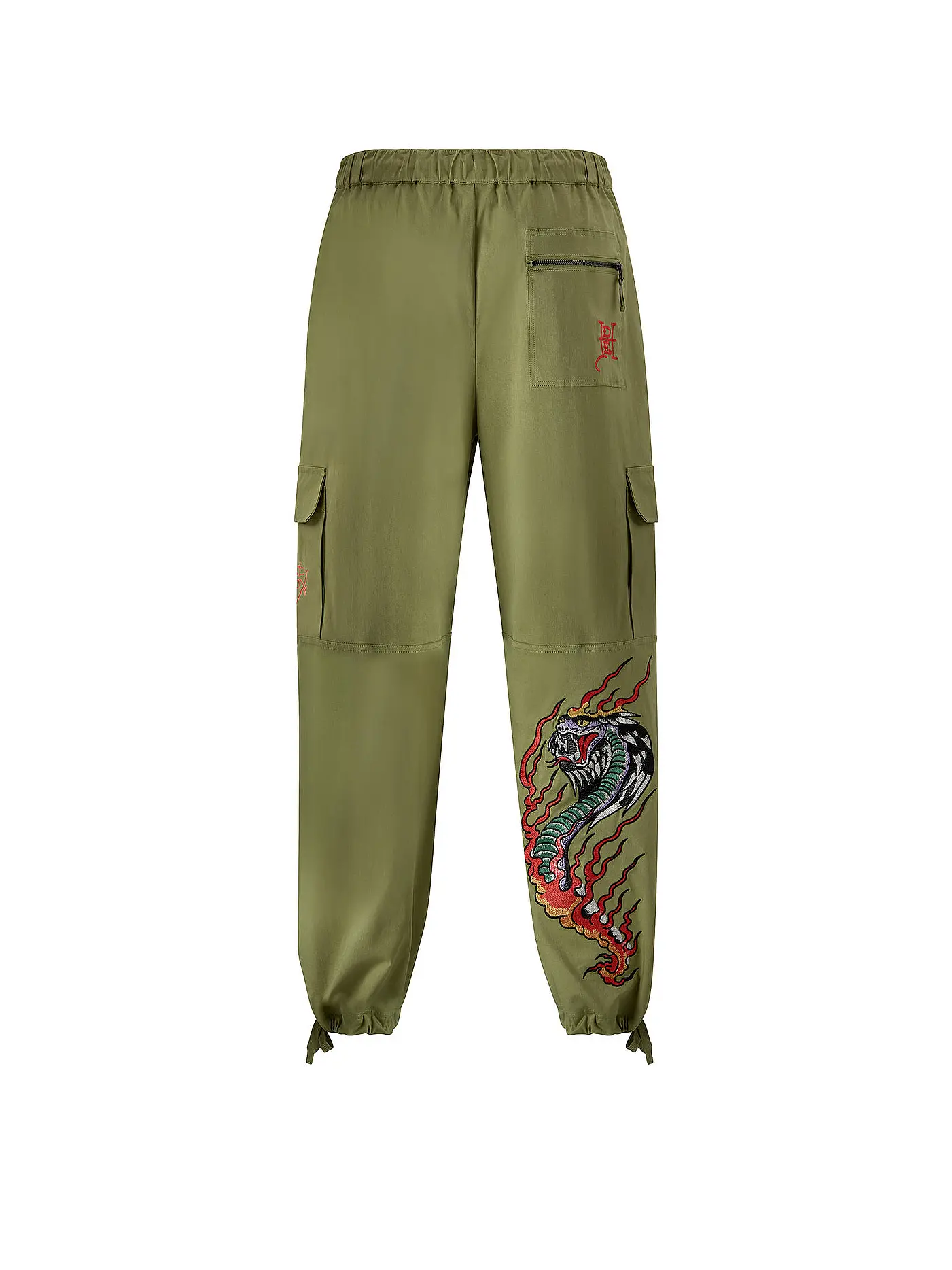 ED HARDY | Cargohose VENOM FLAMES | olive