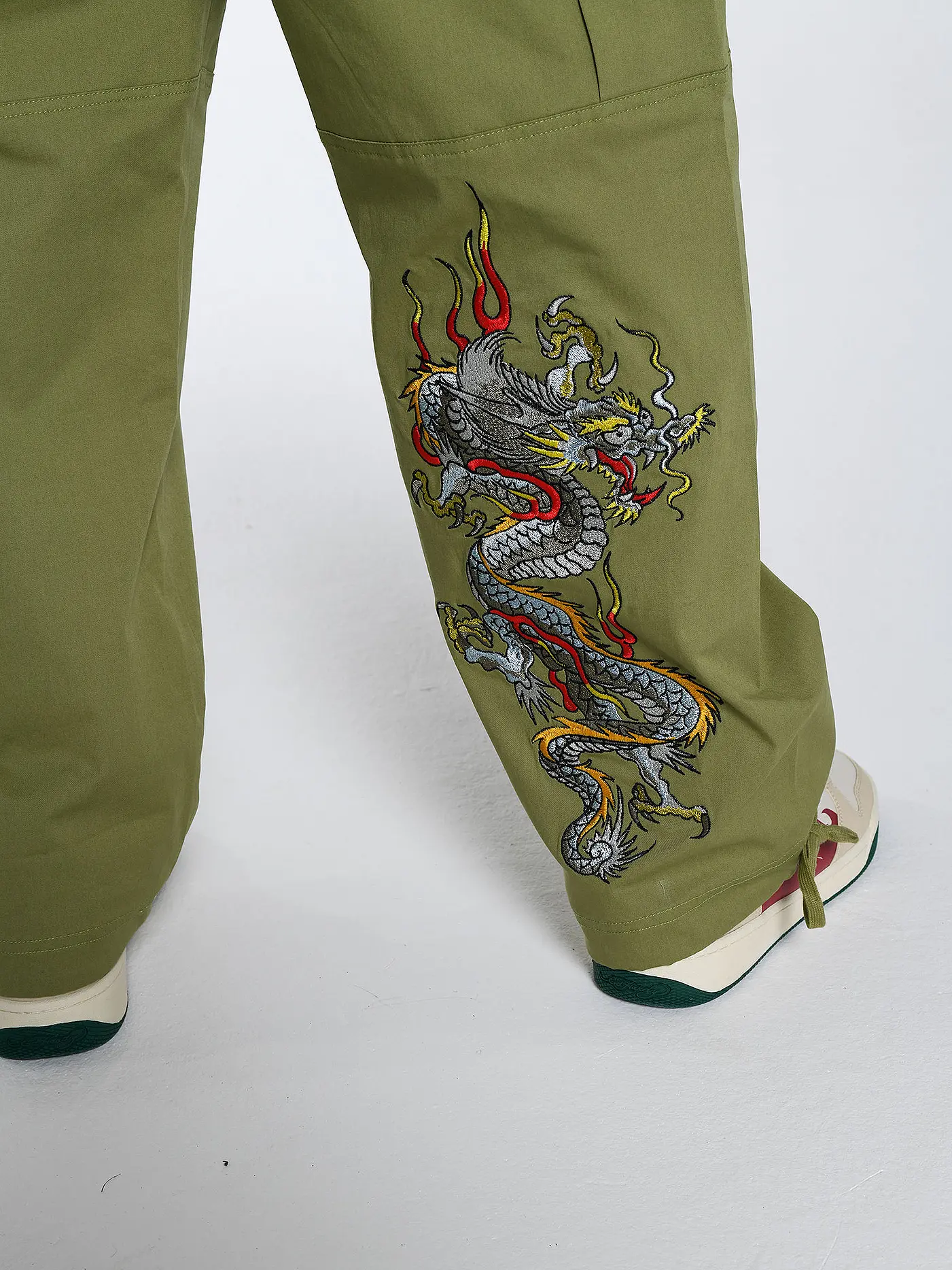 ED HARDY | Cargohose VENOM FLAMES | olive