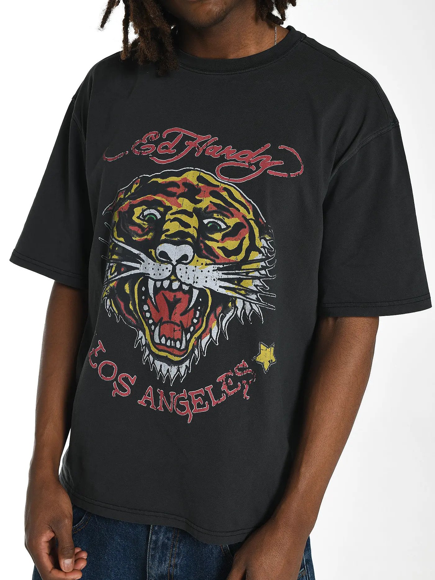 ED HARDY | T-Shirt LA TIGER VINTAGE  | schwarz