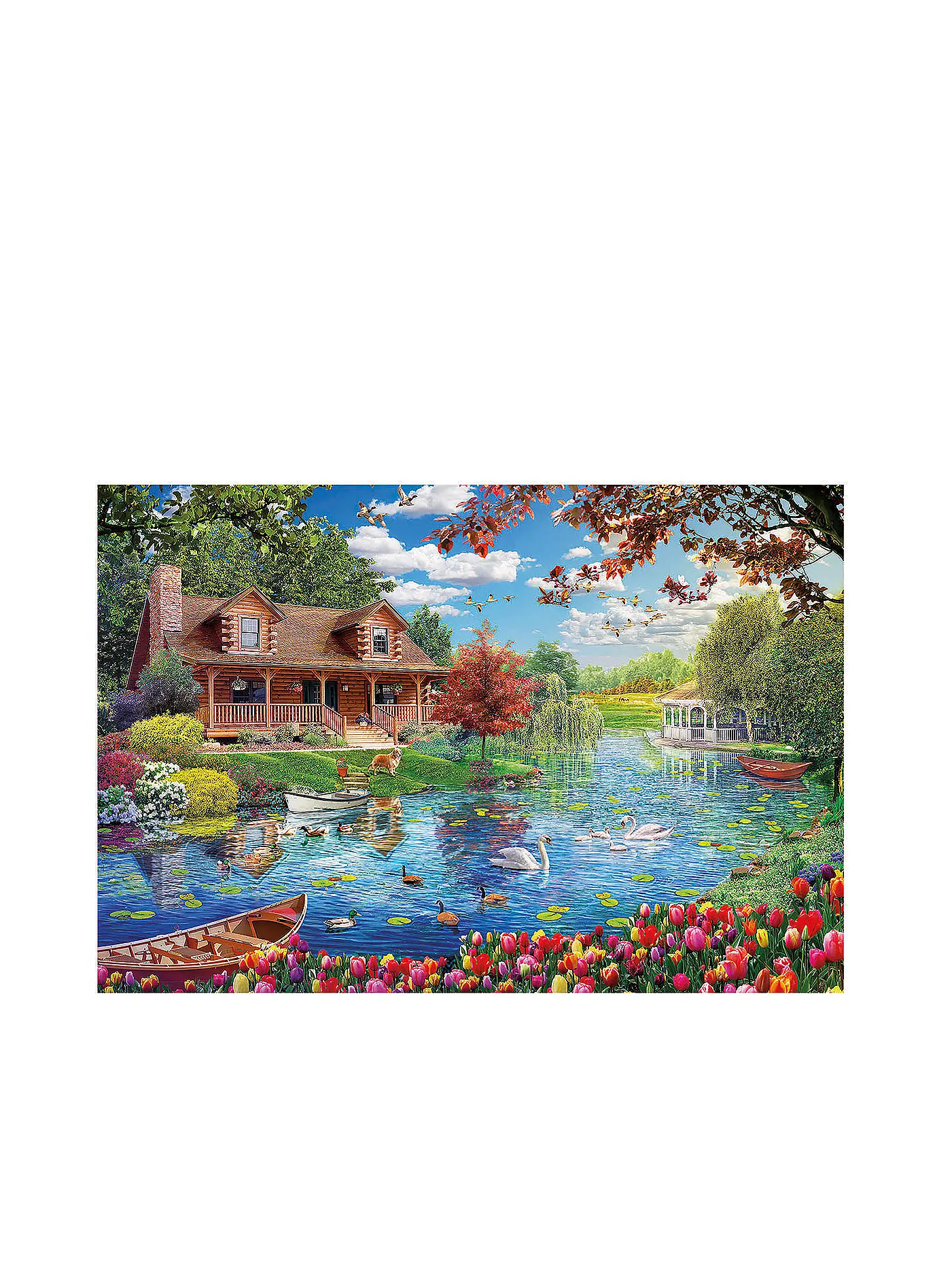 EDUCA | Haus am See 5000 Teile Puzzle | keine Farbe
