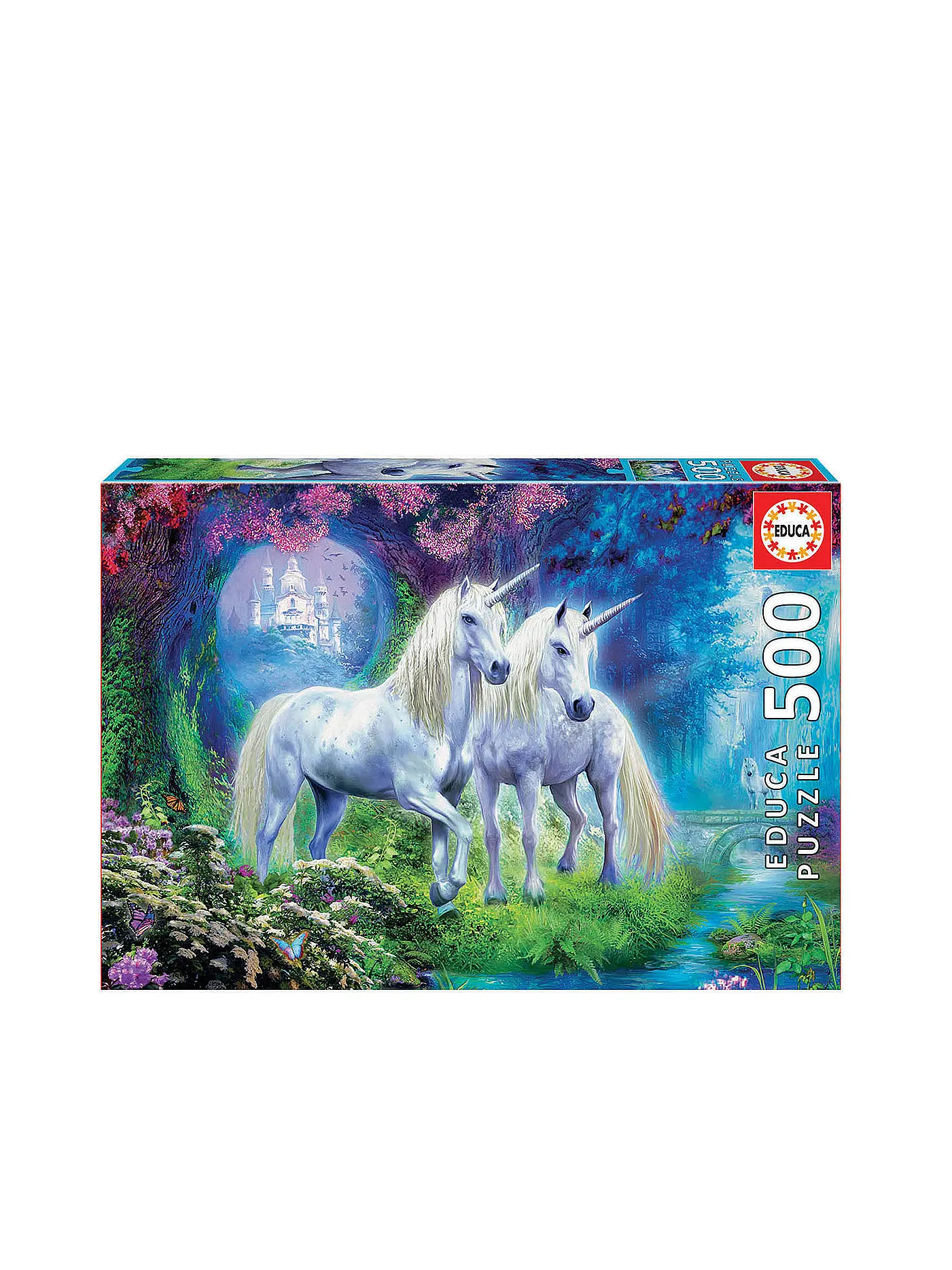 EDUCA | Puzzle - Einhörner im Wald 500 Teile | keine Farbe