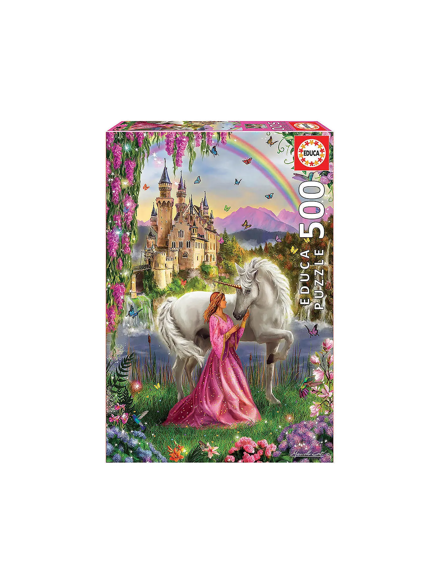 EDUCA | Puzzle - Fee und Einhorn 500 Teile | keine Farbe