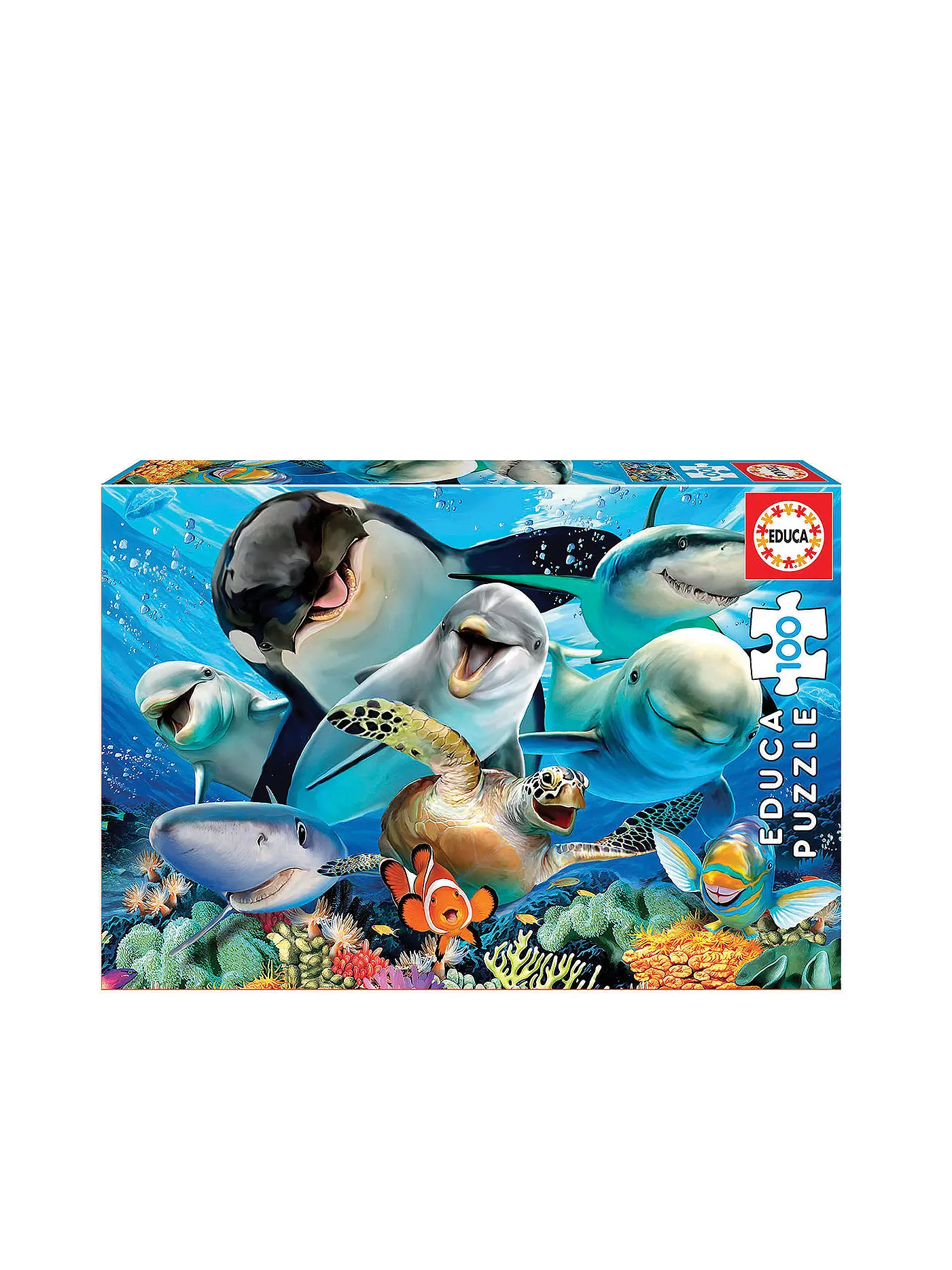 EDUCA | Puzzle - Meerestiere 100 Teile | keine Farbe