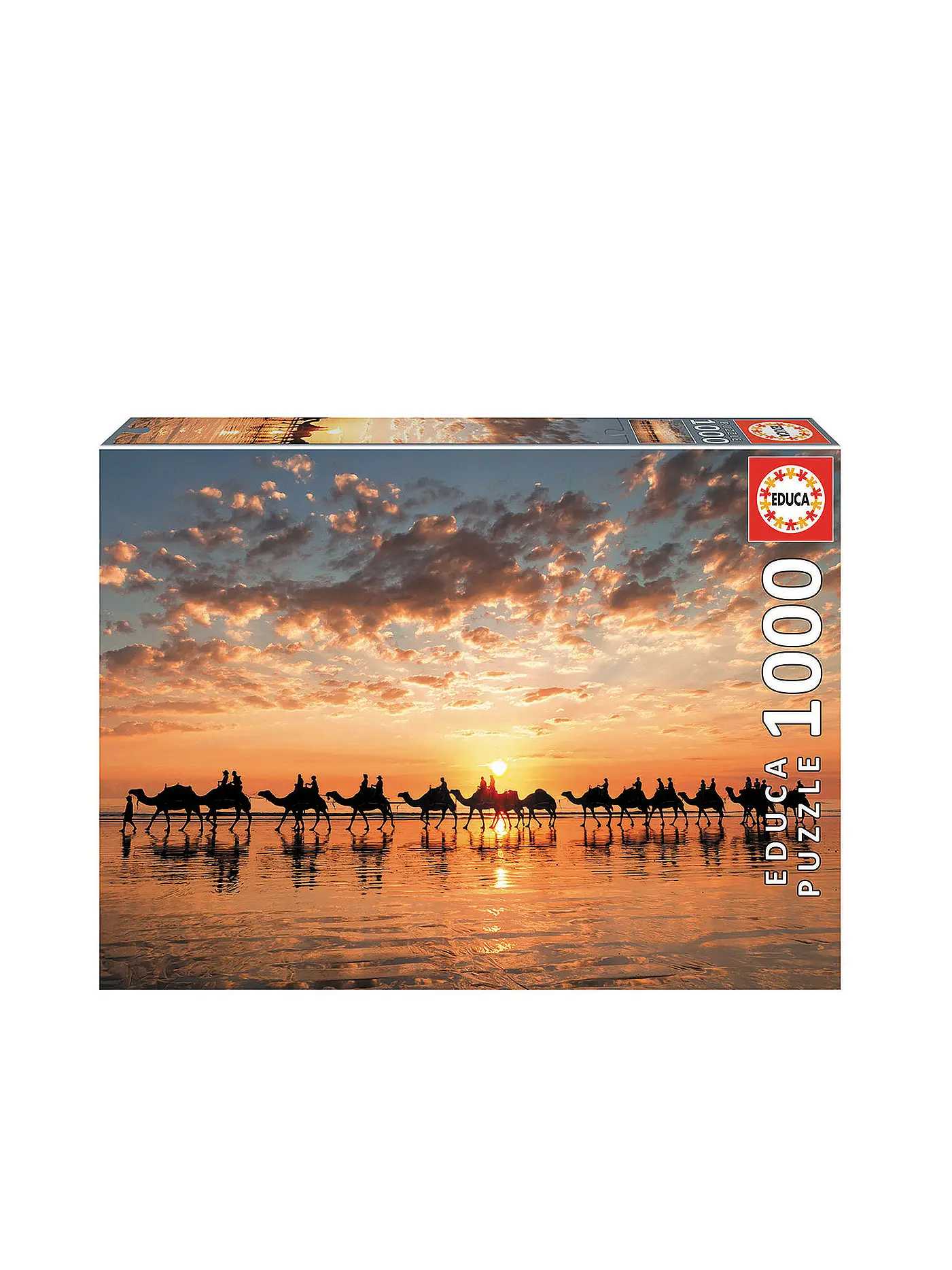 EDUCA | Puzzle - Sonnenuntergang Kamele 1000 Teile | keine Farbe