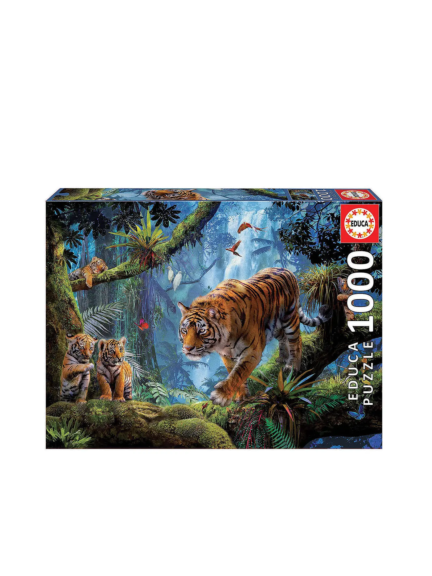 EDUCA | Puzzle - Tiger in den Bäumen 1000 Teile | keine Farbe