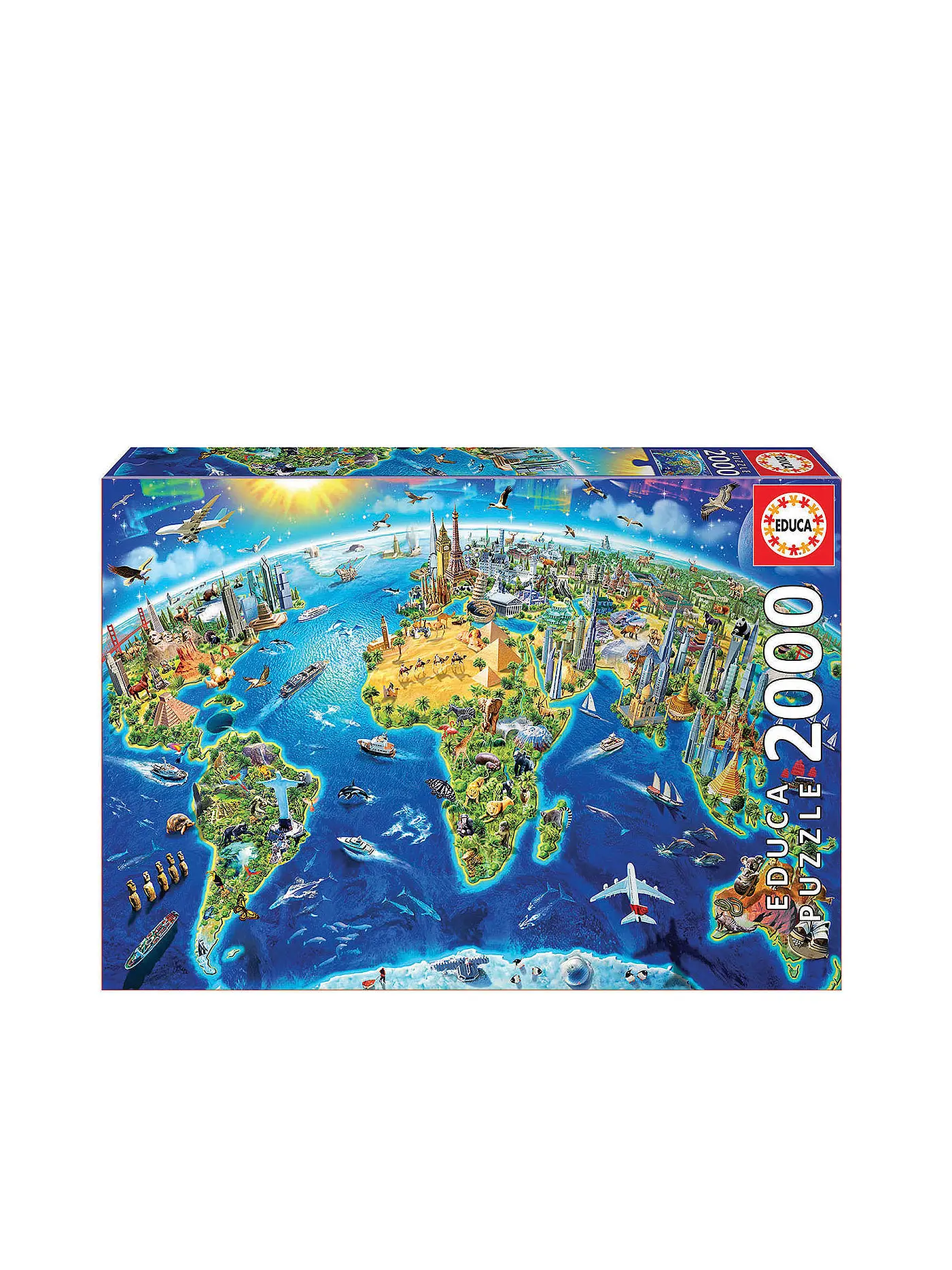 EDUCA | Wahrzeichen Welt 2000 Teile Puzzle | keine Farbe