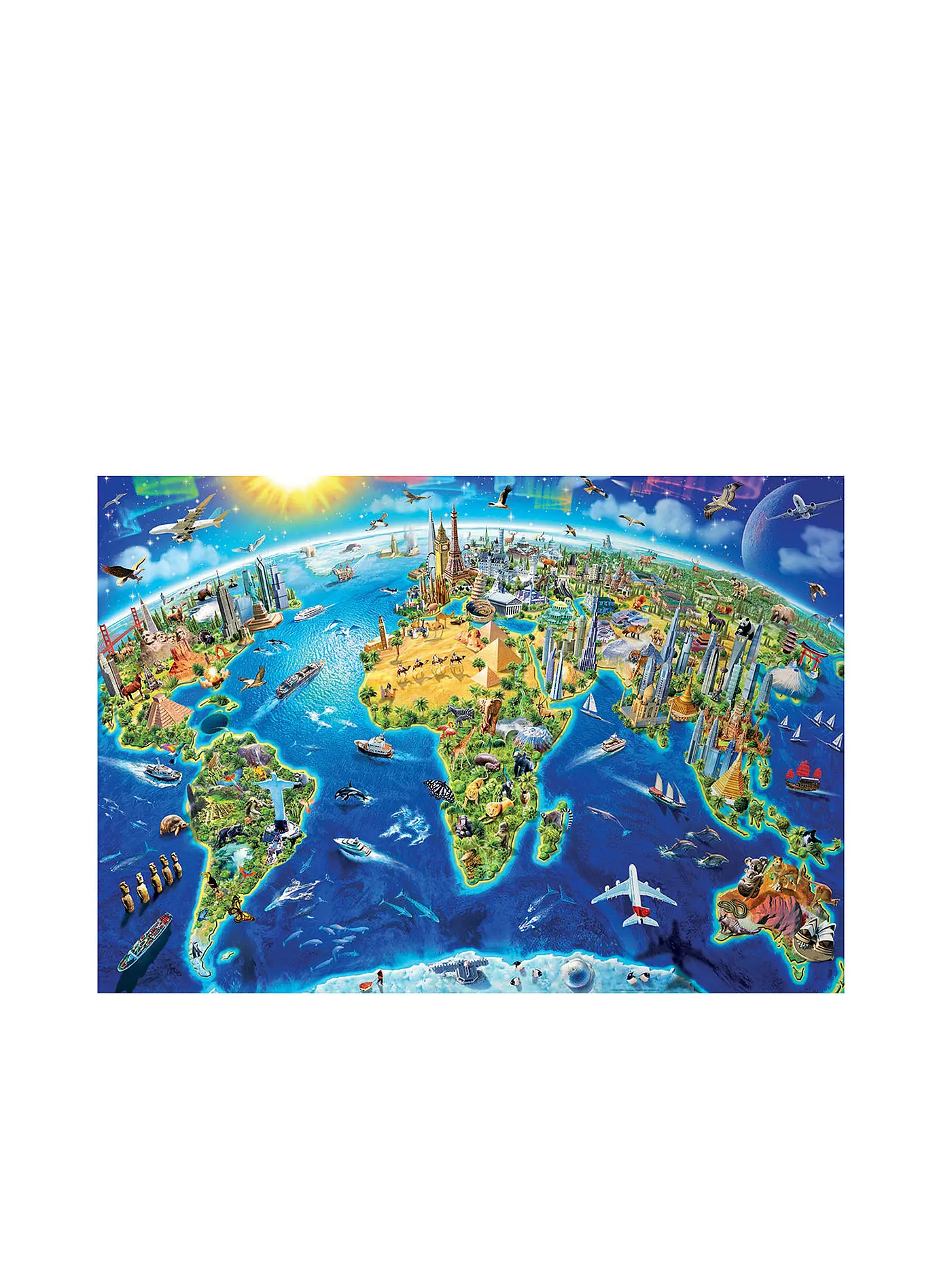 EDUCA | Wahrzeichen Welt 2000 Teile Puzzle | keine Farbe