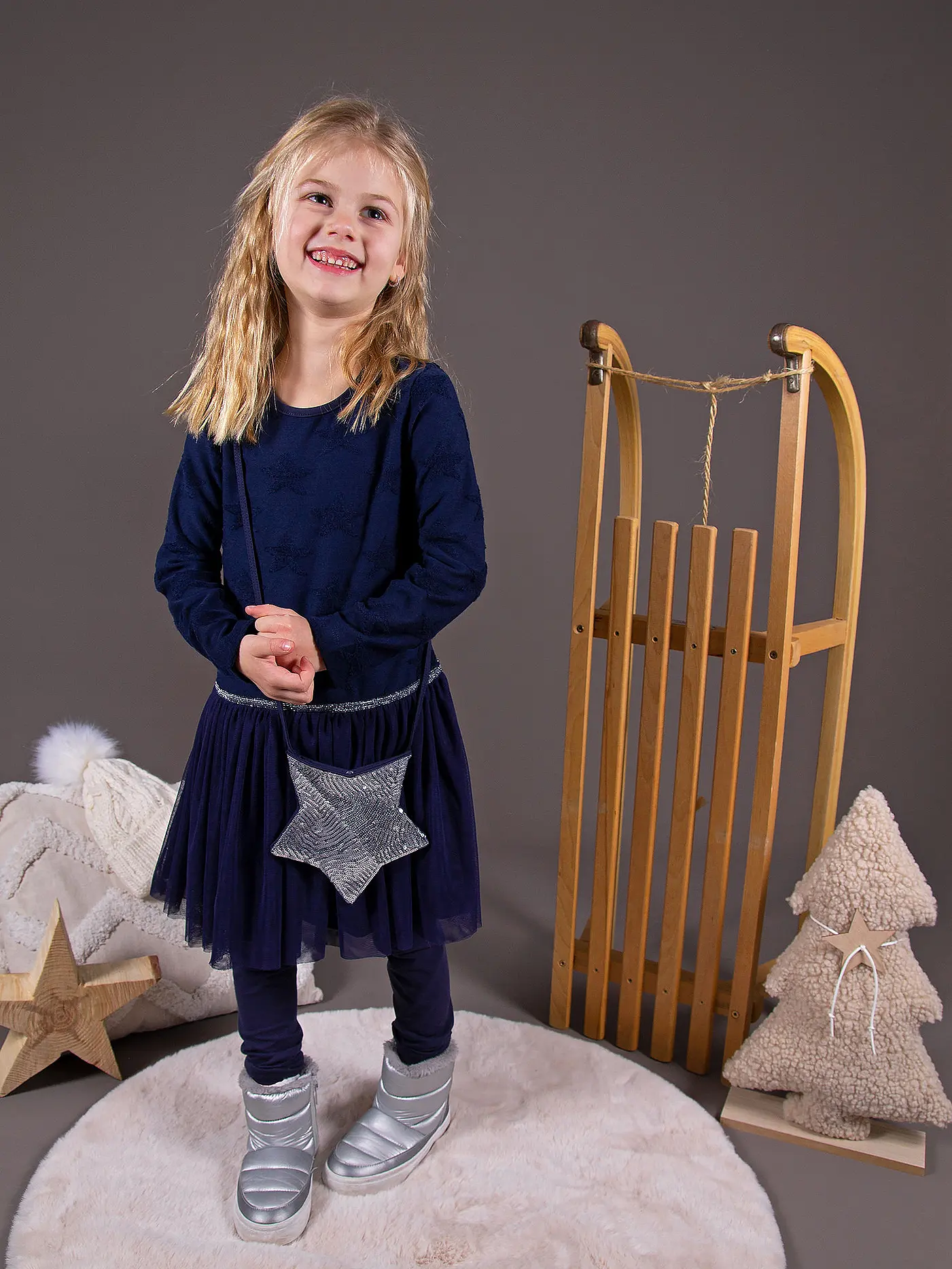 EISEND | Mädchen Kleid | dunkelblau