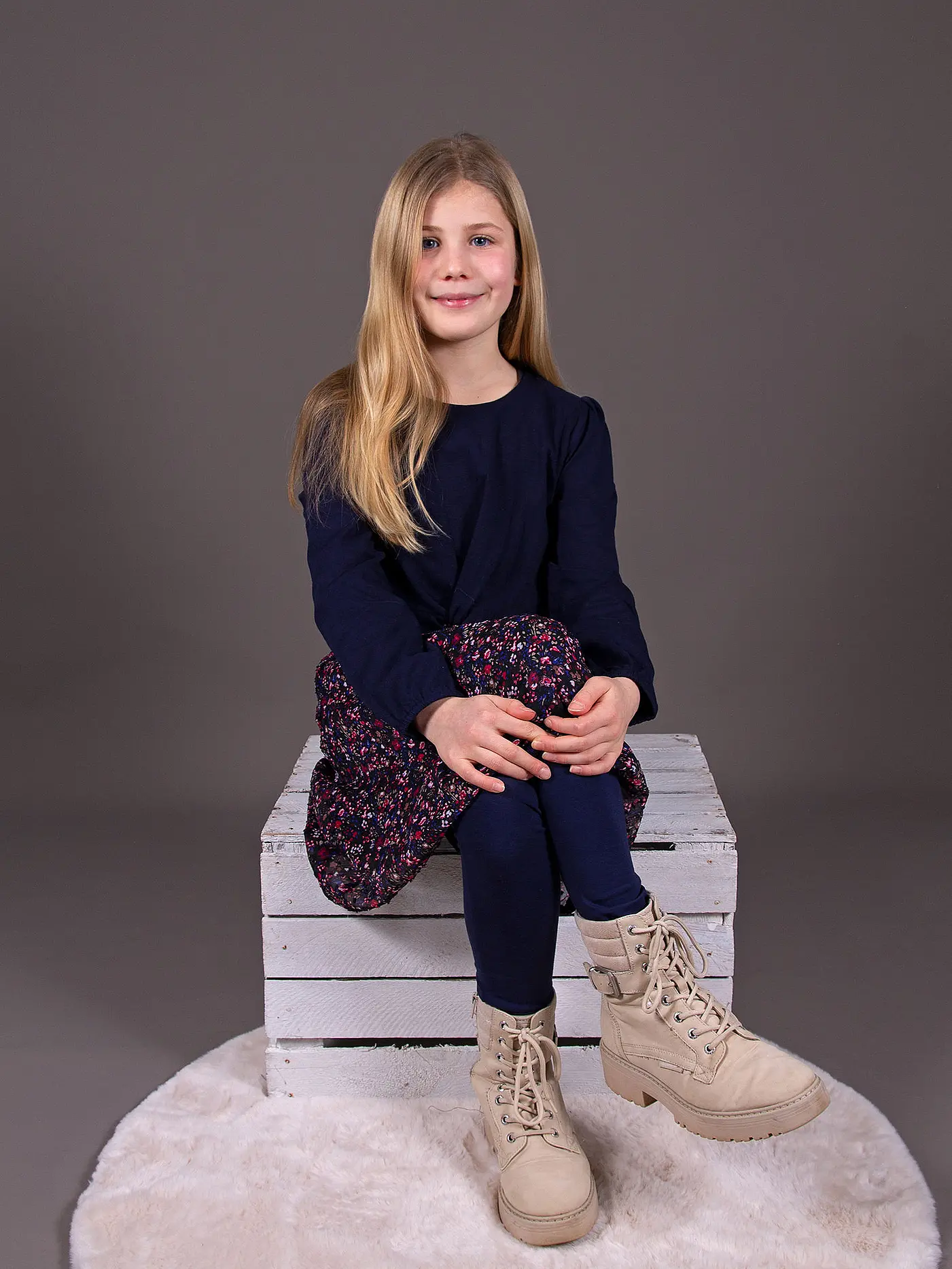 EISEND | Mädchen Kleid | dunkelblau