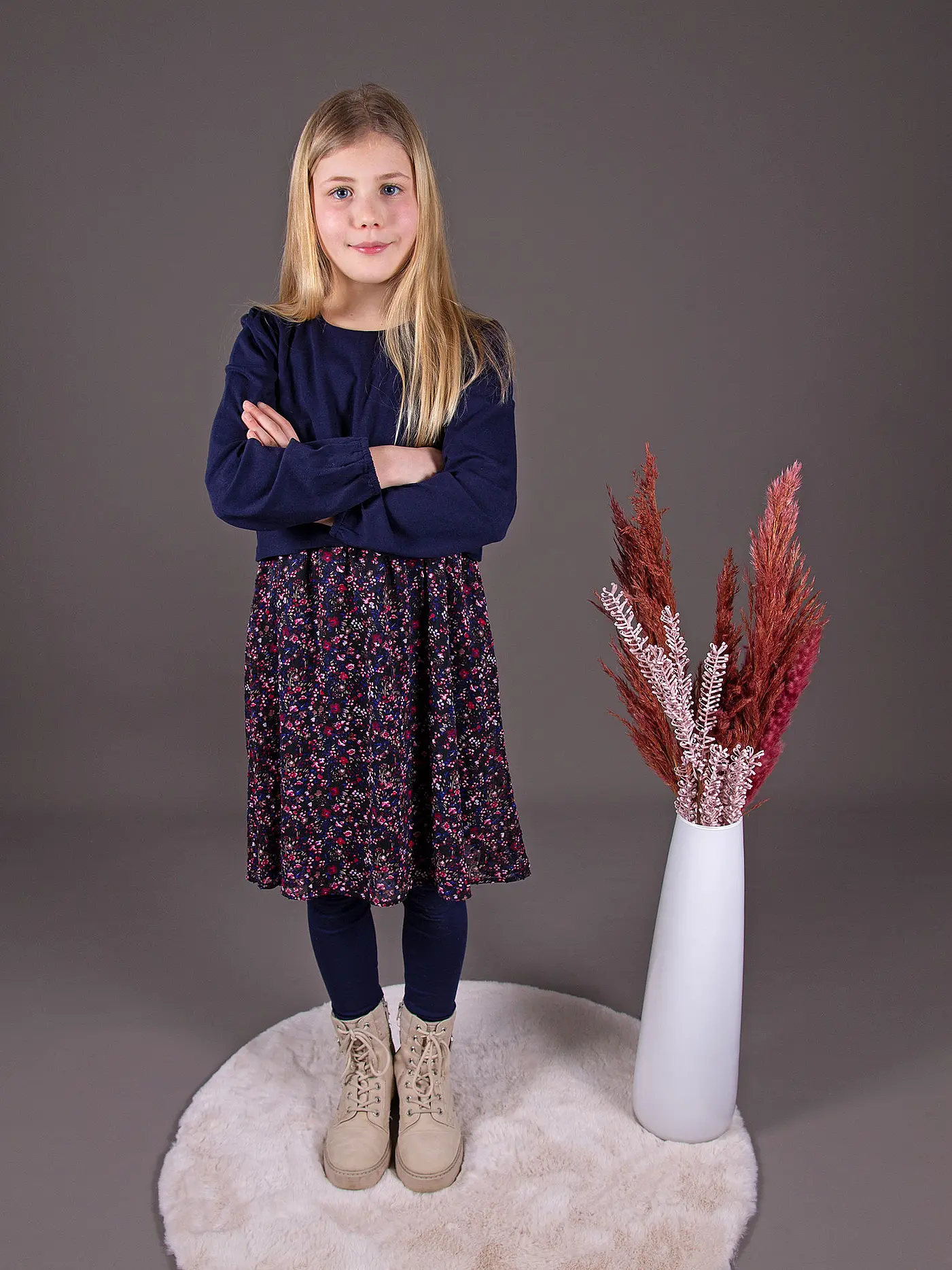 EISEND | Mädchen Kleid | dunkelblau