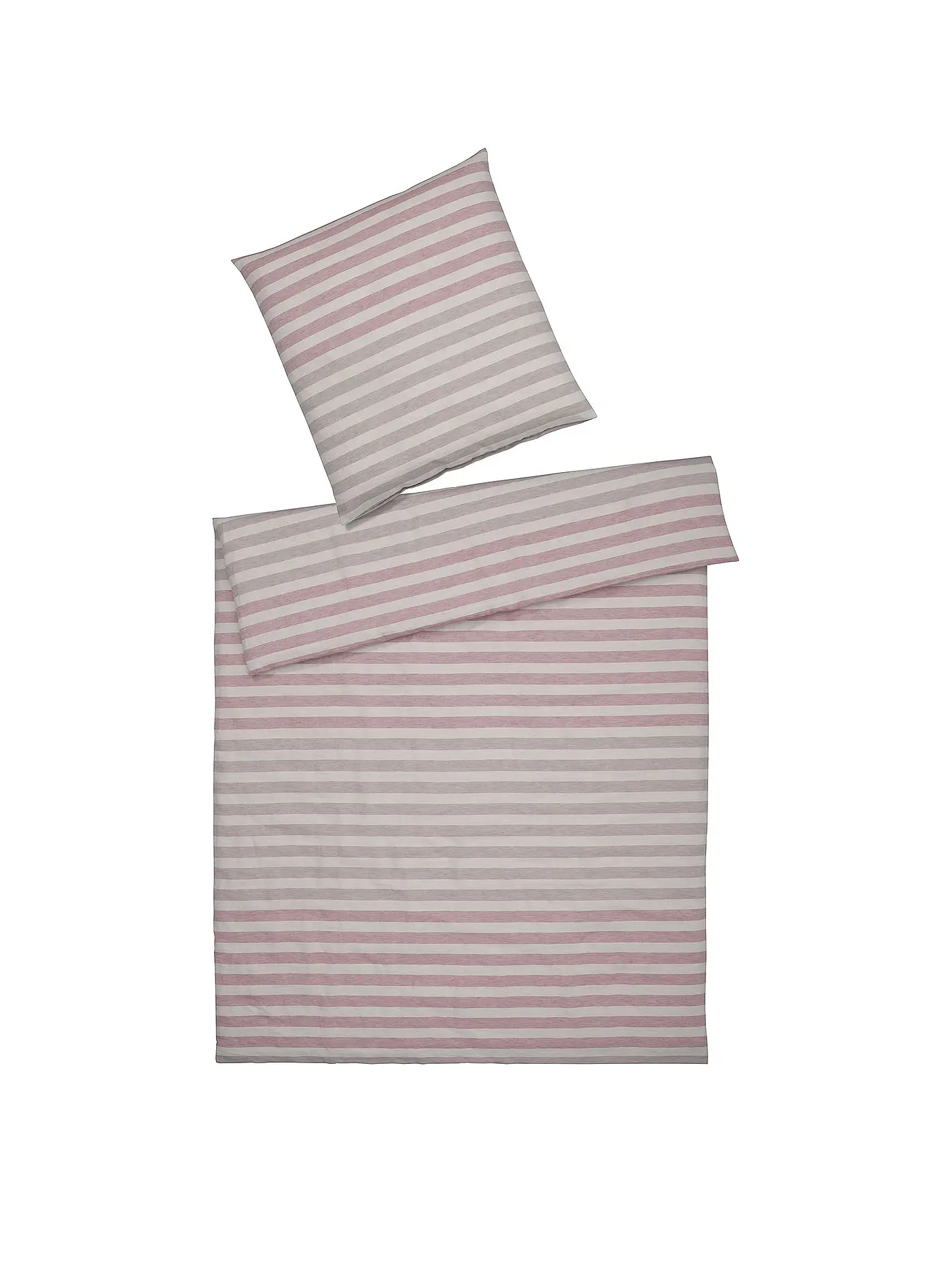 ELEGANTE | Halbleinen Bettwäsche Clear 70x90cm/140x200cm Grau | rosa