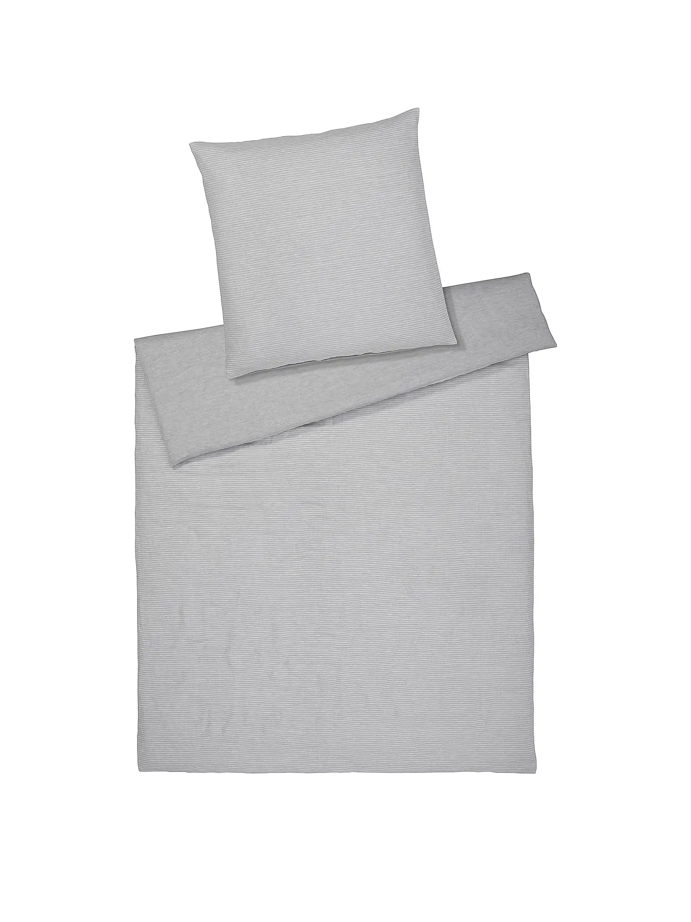 ELEGANTE | Halbleinen Bettwäsche Whisper 70x90cm / 140x200cm Hellgrau | hellgrau