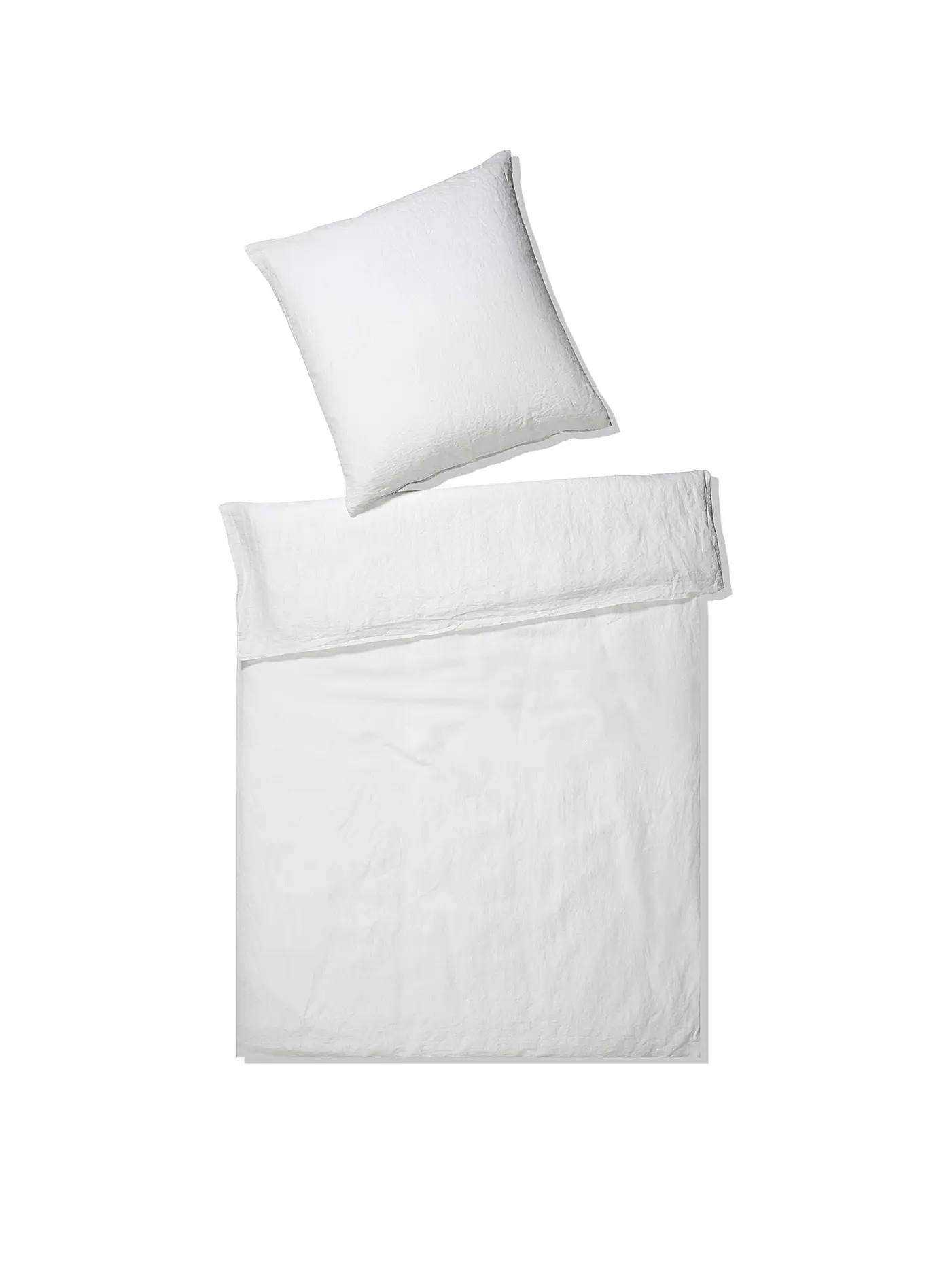ELEGANTE | Halbleinen Bettwäsche Breeze 70x90cm/140x200cm Senf | weiss